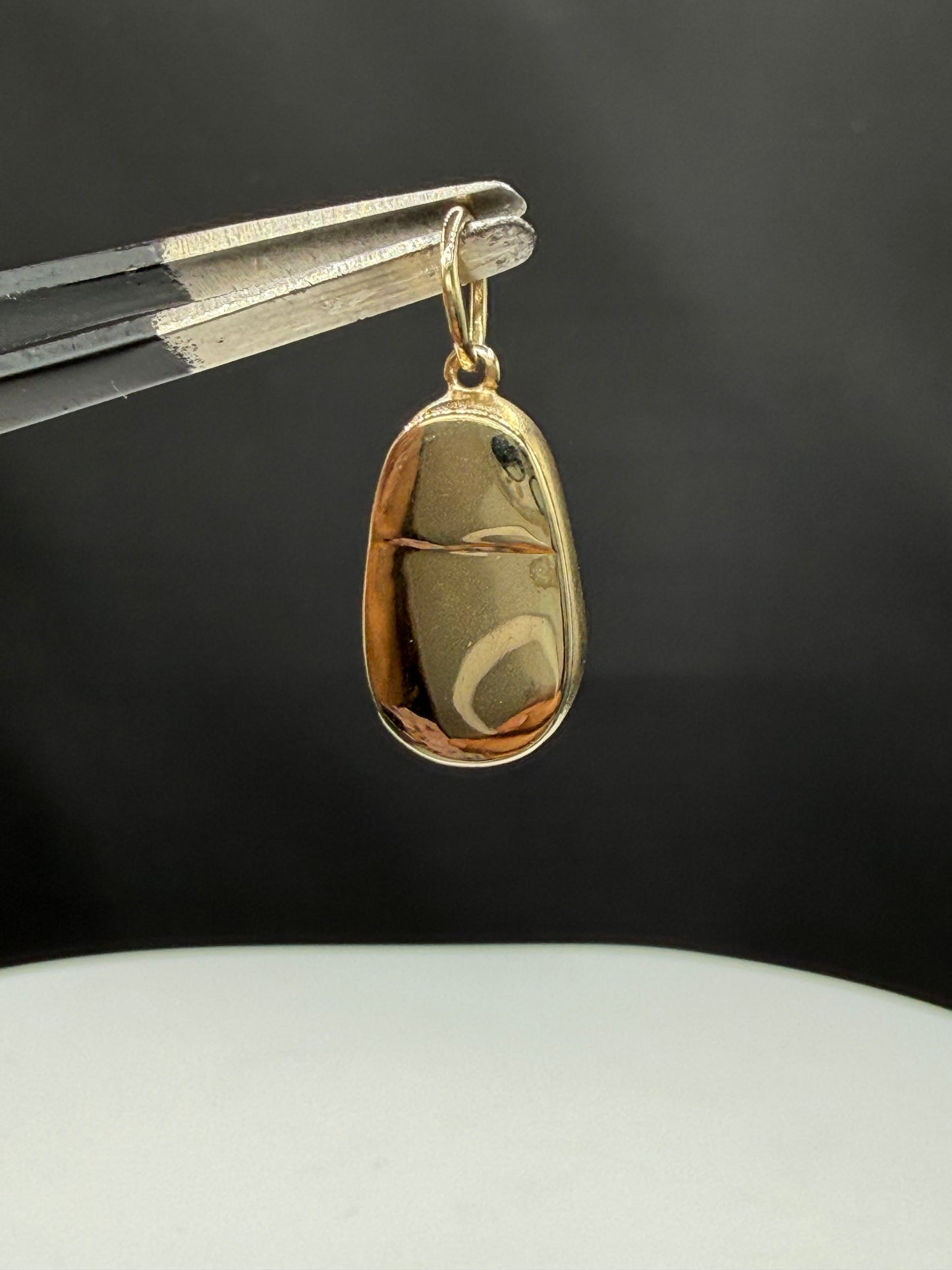 Elegant 14K Yellow Gold Shoe Pendant with Natural Diamonds