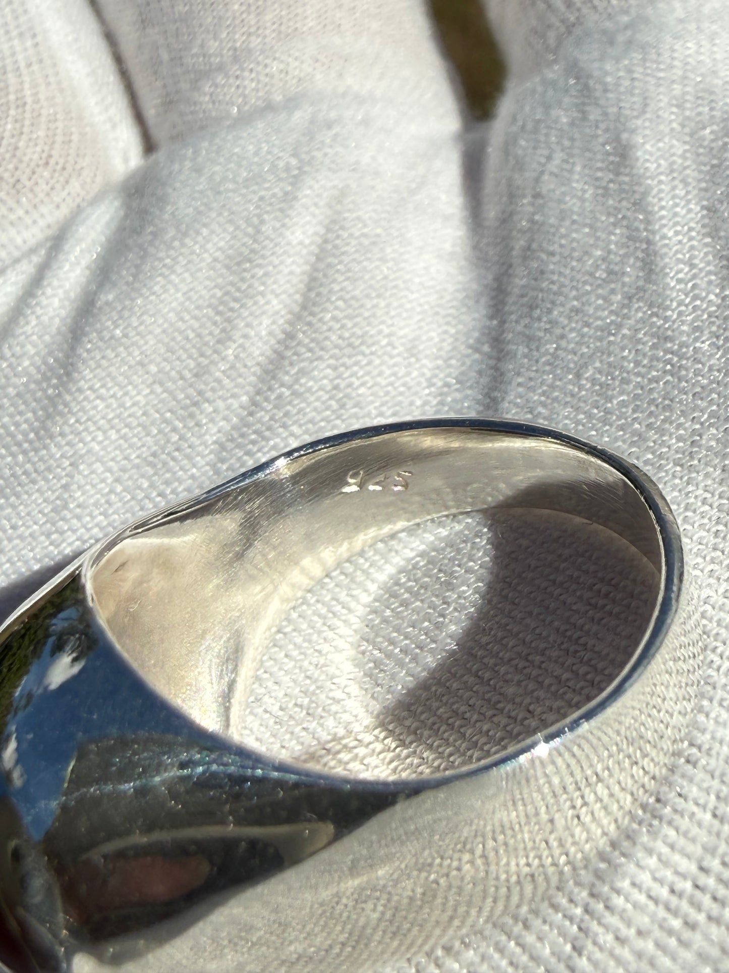 Natural Cat’s Eye Sillimanite Sterling Silver Ring (Size 9)