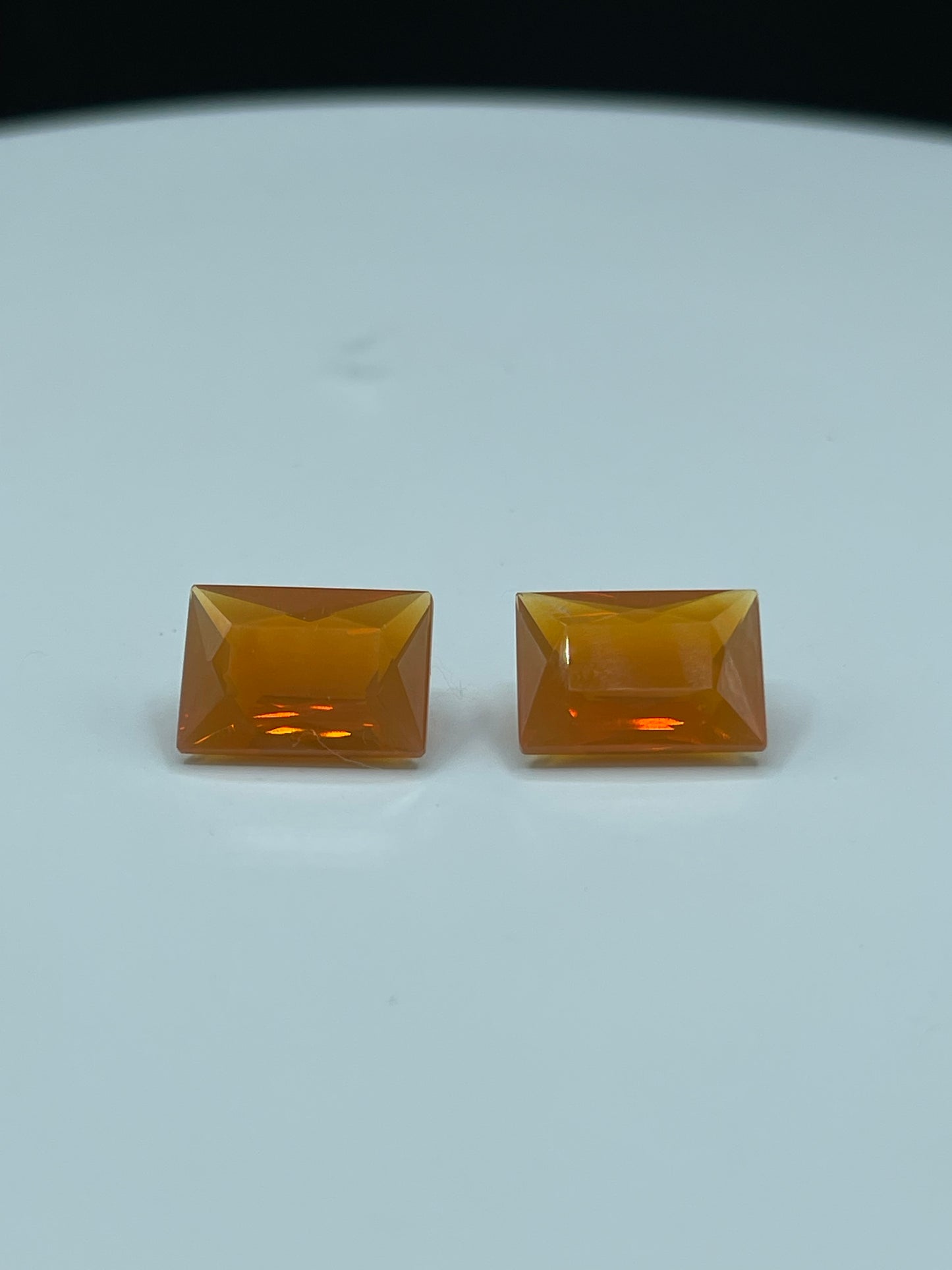 10.85 Carat Natural Mexican Opal Emerald Cut Matching Loose Gemstones (14x10x7 MM)