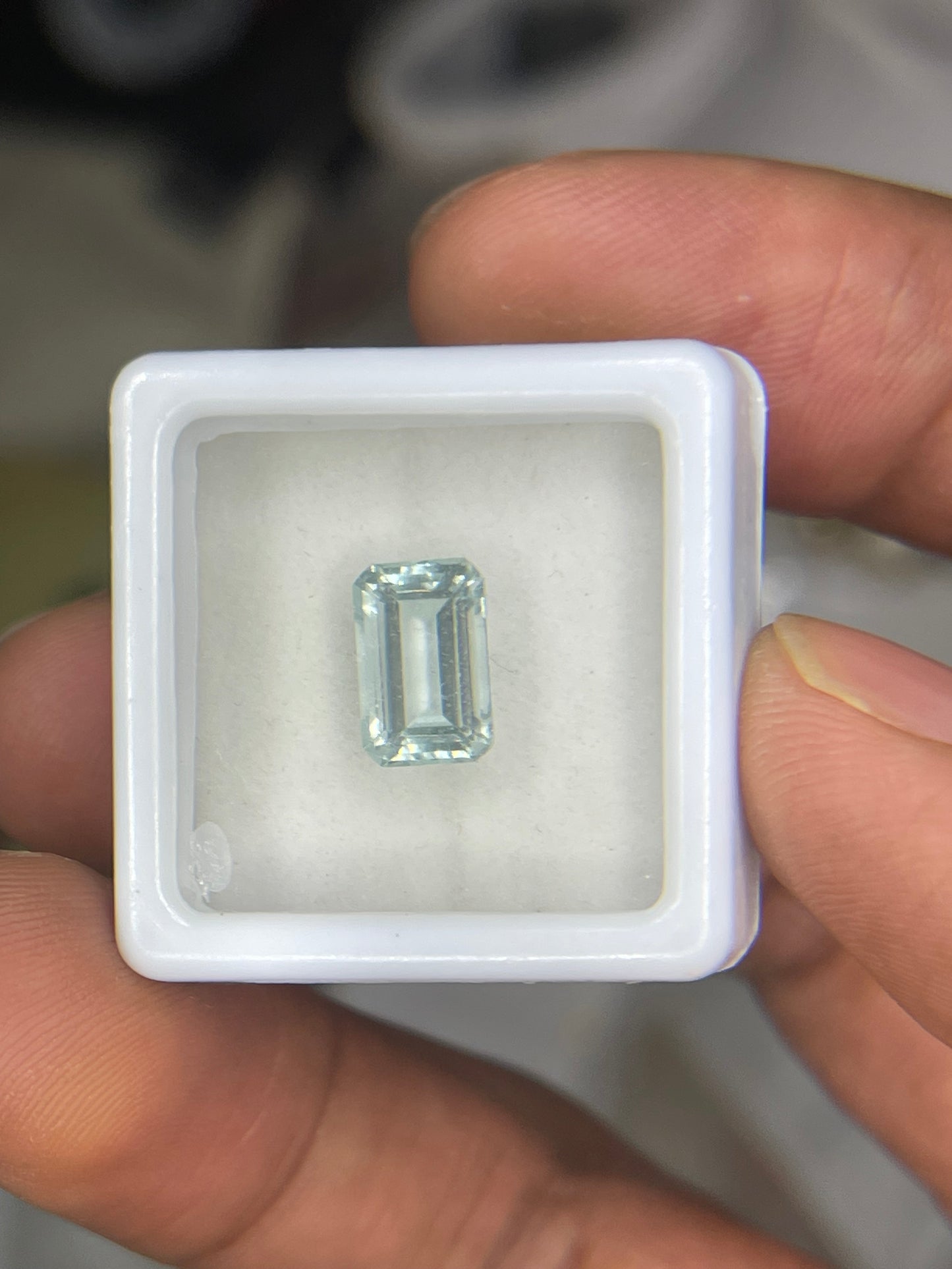 2.21 Carat Natural Aquamarine Emerald Cut Loose Gemstone 9.6 x 6.2 x 4.5 MM