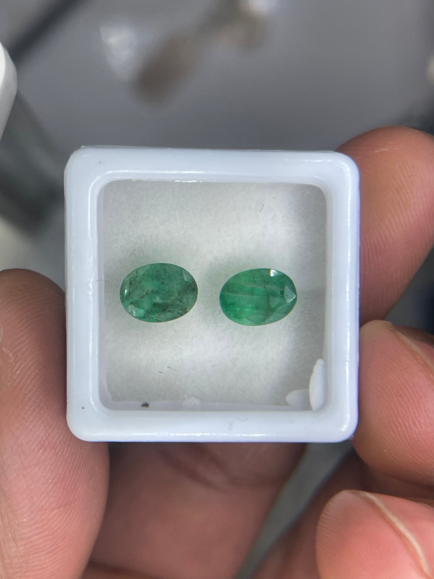 2.33 Carat Natural Emerald Oval Cut Matching Loose Gemstones (8 x 6 x 4 MM)