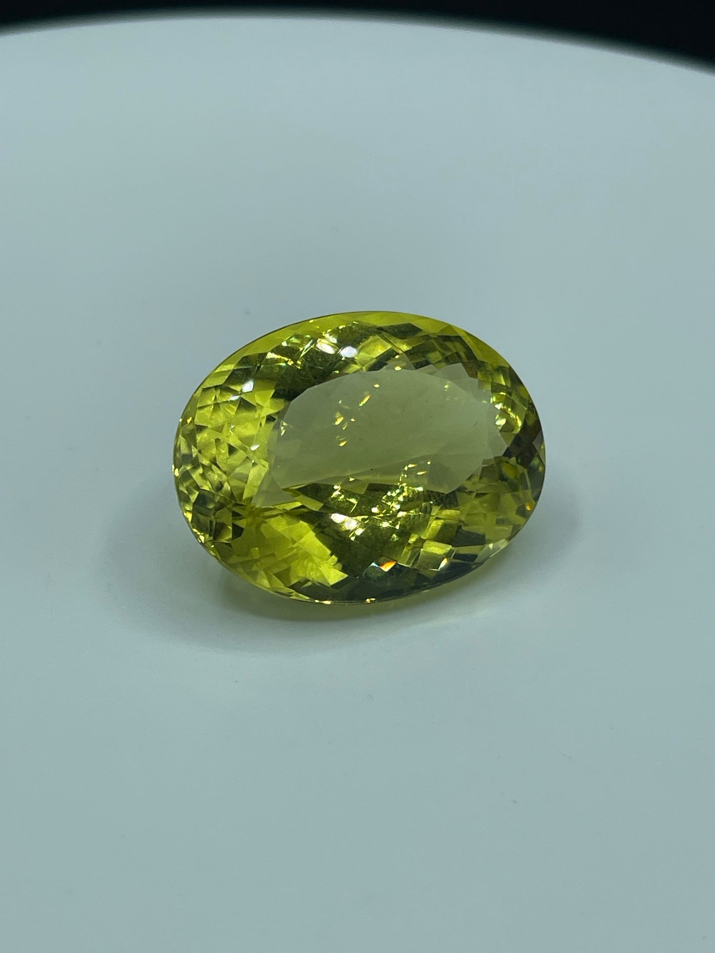 70.77 Carat Natural Ouro Verde Quartz Oval Cut Loose Gemstone (32.7 x 24.5 x 15.4 MM)