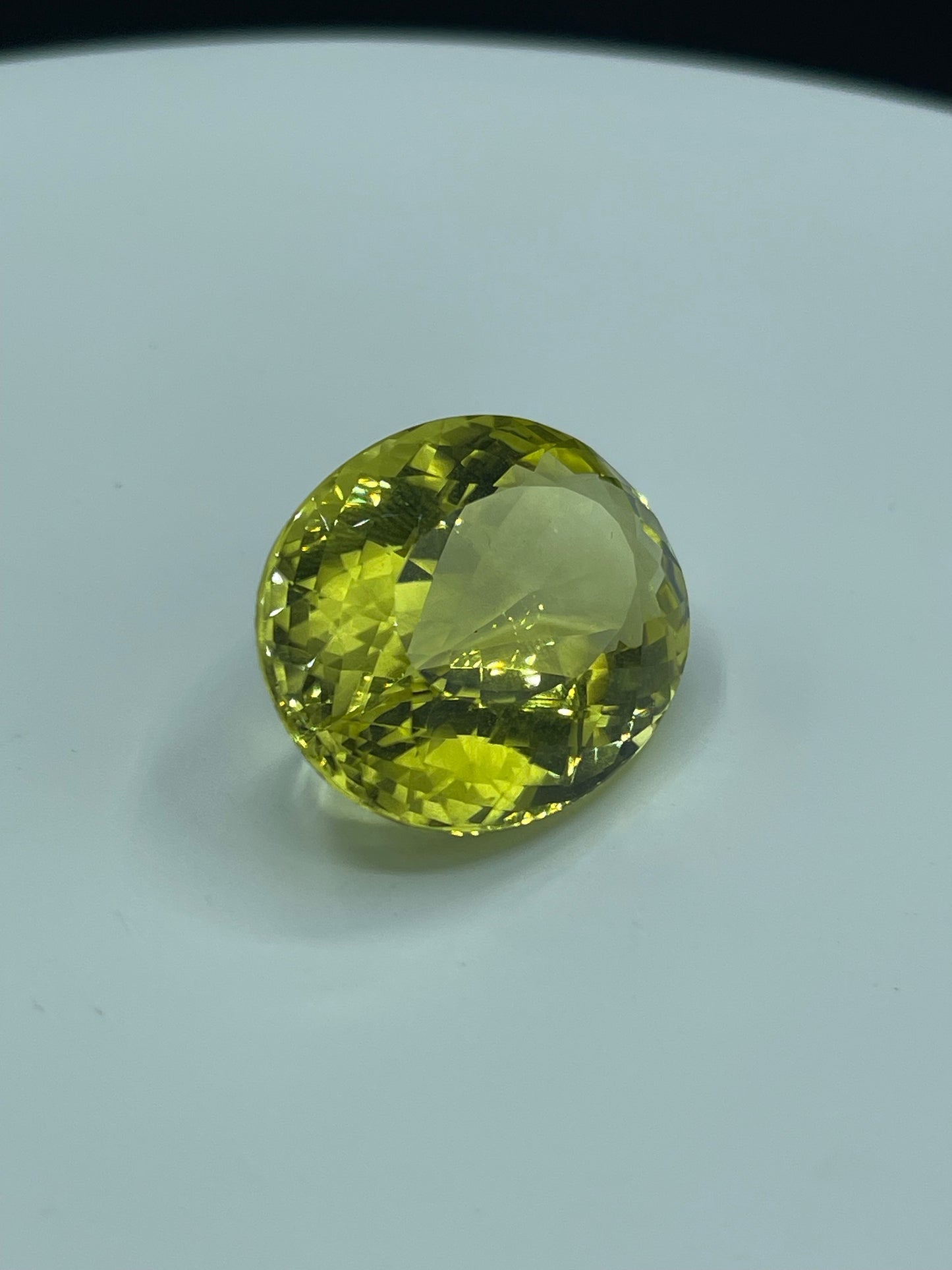 70.77 Carat Natural Ouro Verde Quartz Oval Cut Loose Gemstone (32.7 x 24.5 x 15.4 MM)
