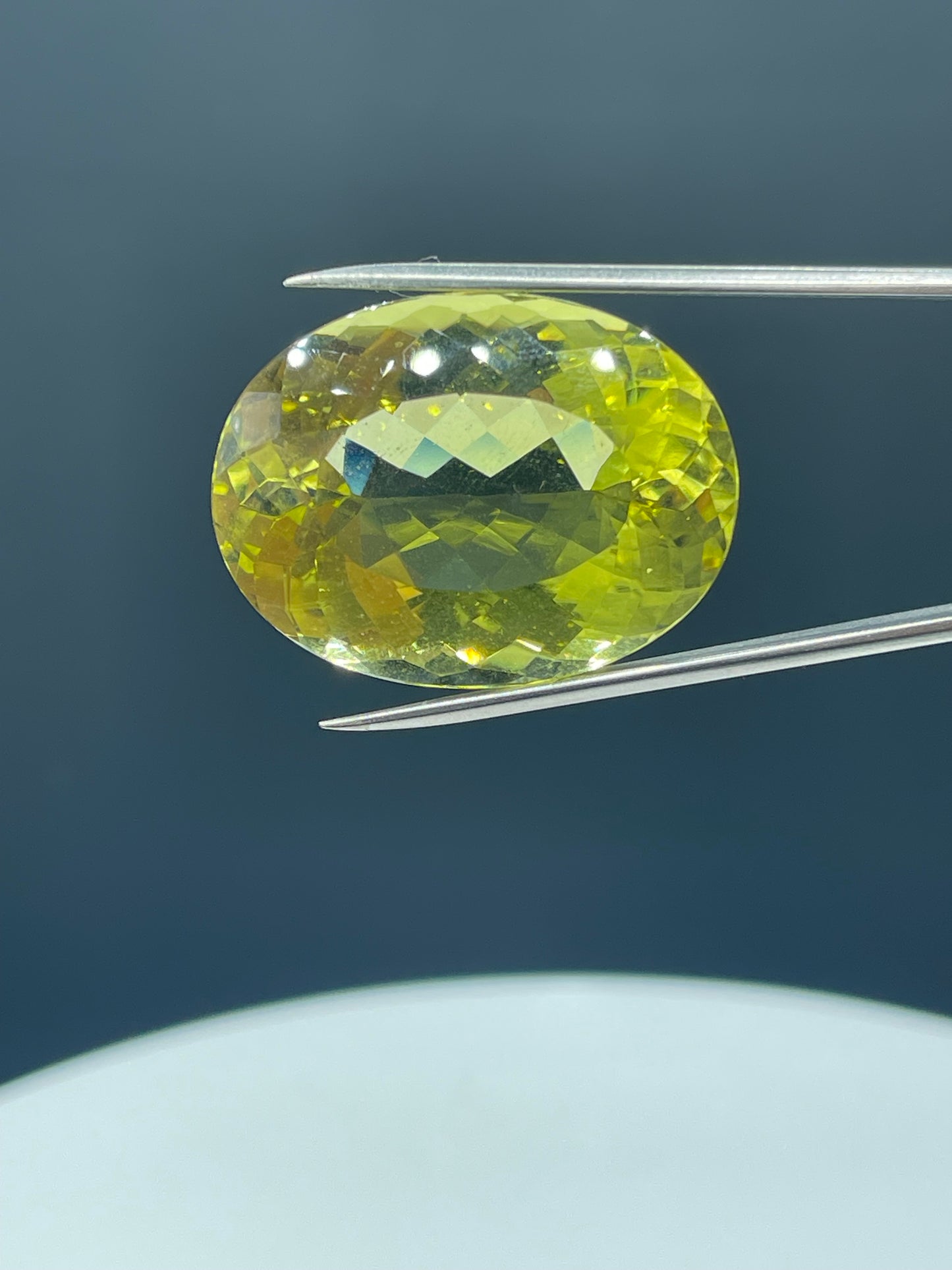 70.77 Carat Natural Ouro Verde Quartz Oval Cut Loose Gemstone (32.7 x 24.5 x 15.4 MM)