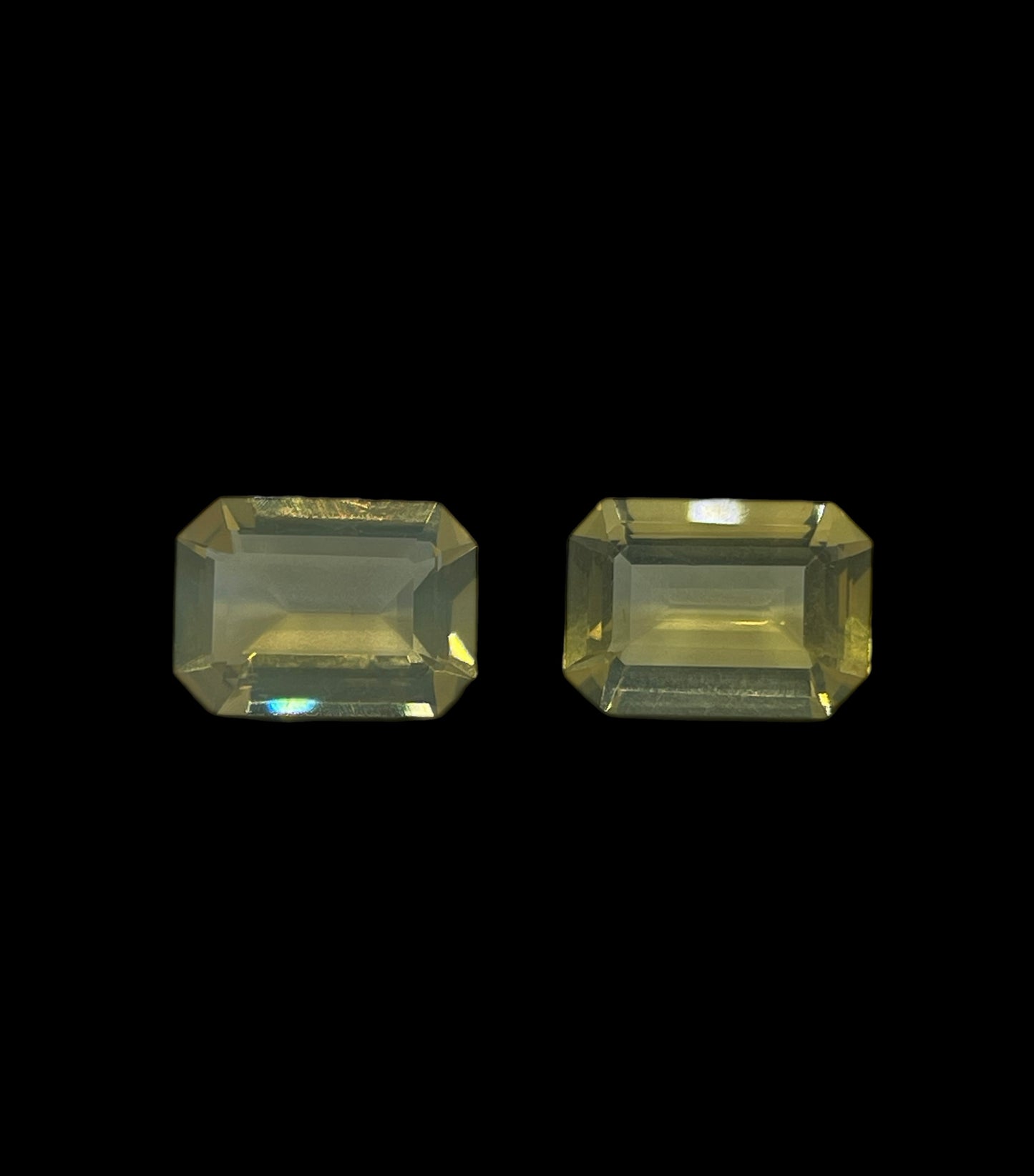 8.76 Carat Natural Mexican Opal Emerald Cut Matching Loose Gemstones (13.8 x 9.7 x 6.2 MM)