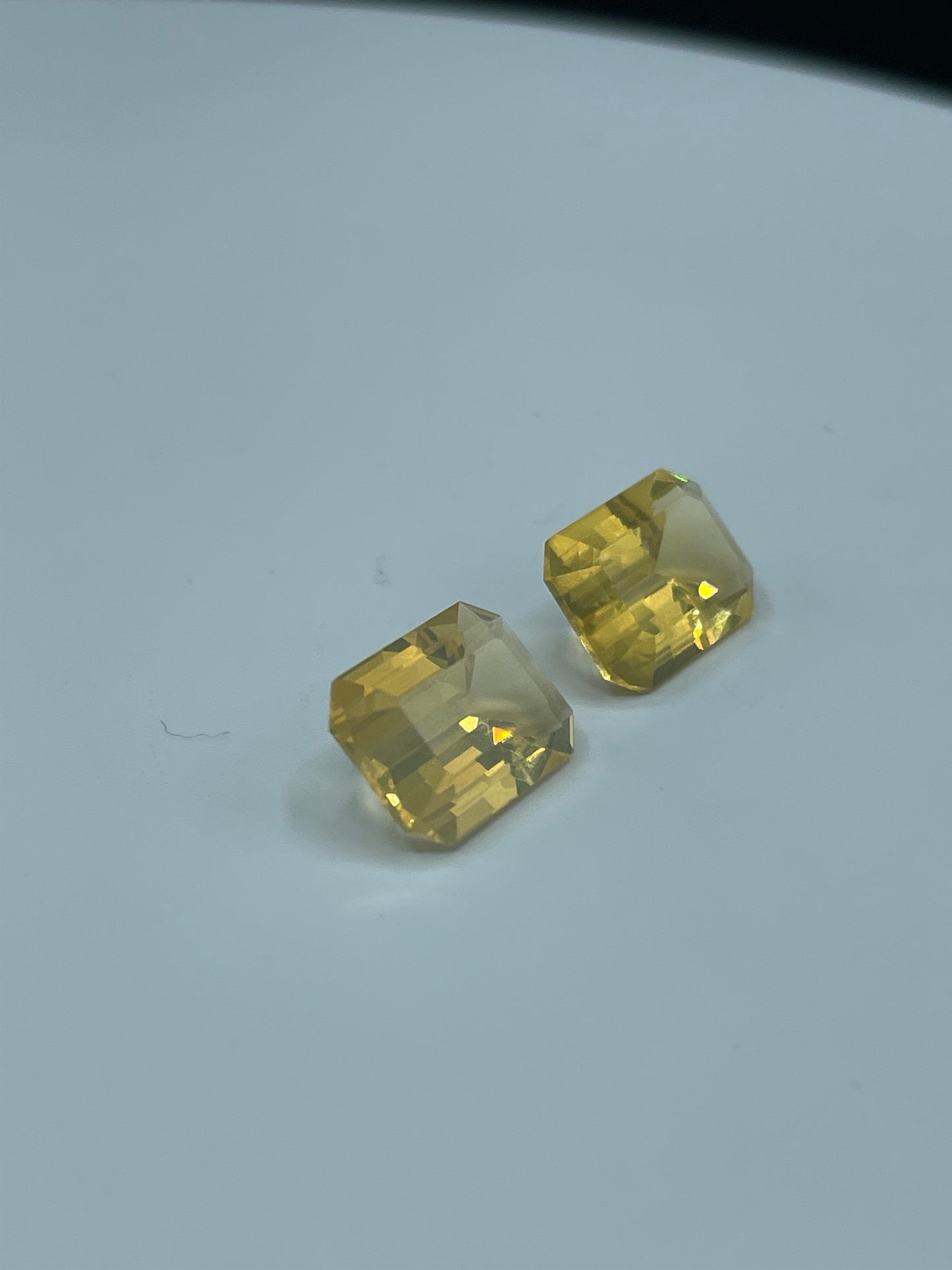 8.76 Carat Natural Mexican Opal Emerald Cut Matching Loose Gemstones (13.8 x 9.7 x 6.2 MM)