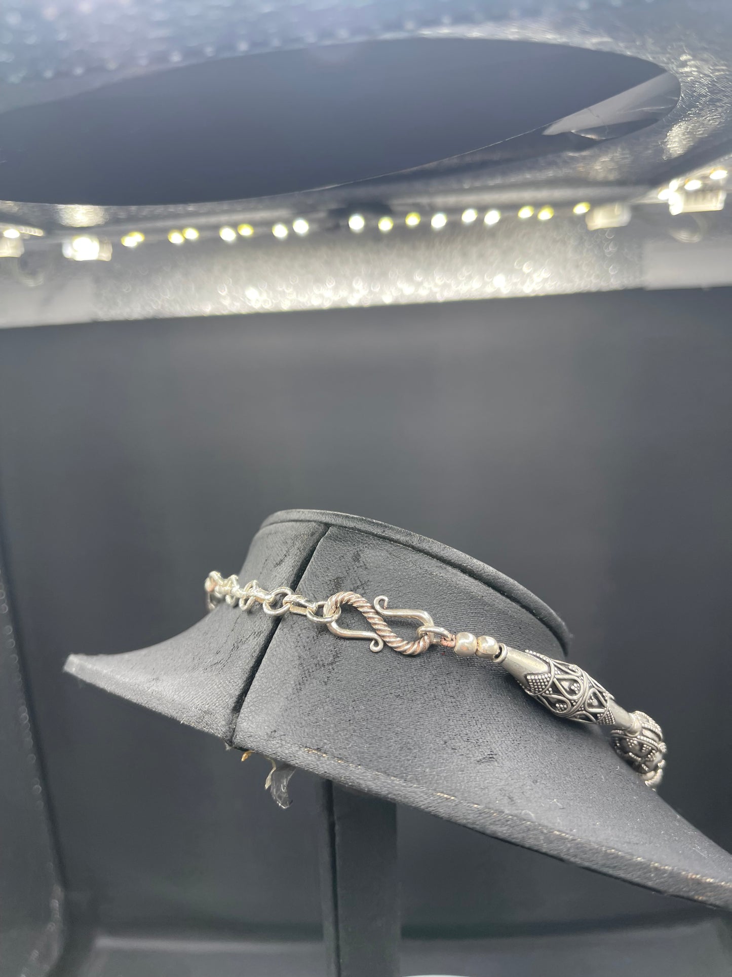 Handmade Solid Sterling Silver Bali Bead Adjustable Necklace