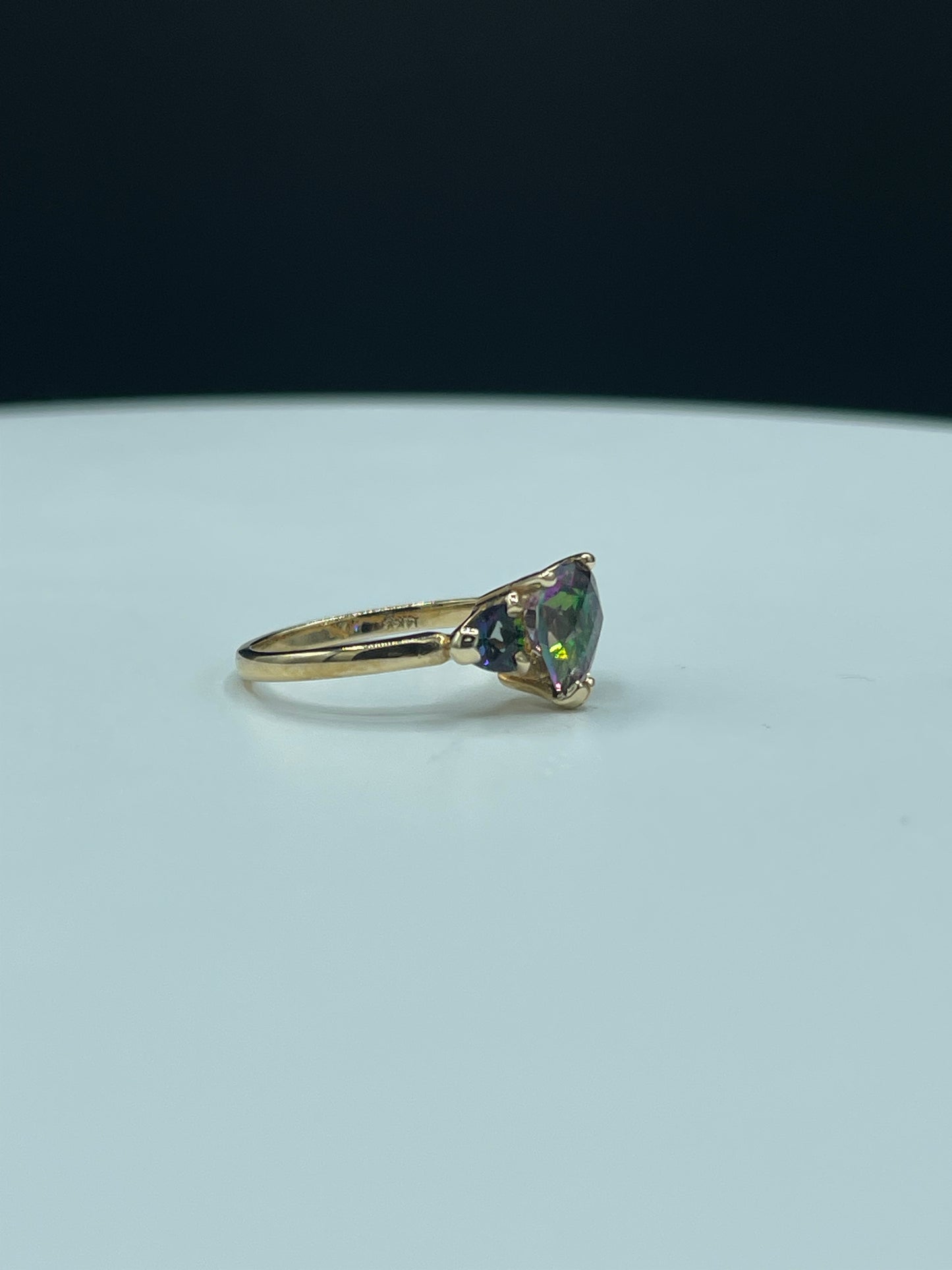 Mystic Topaz 14k Yellow Gold Ring (Size 6.25)