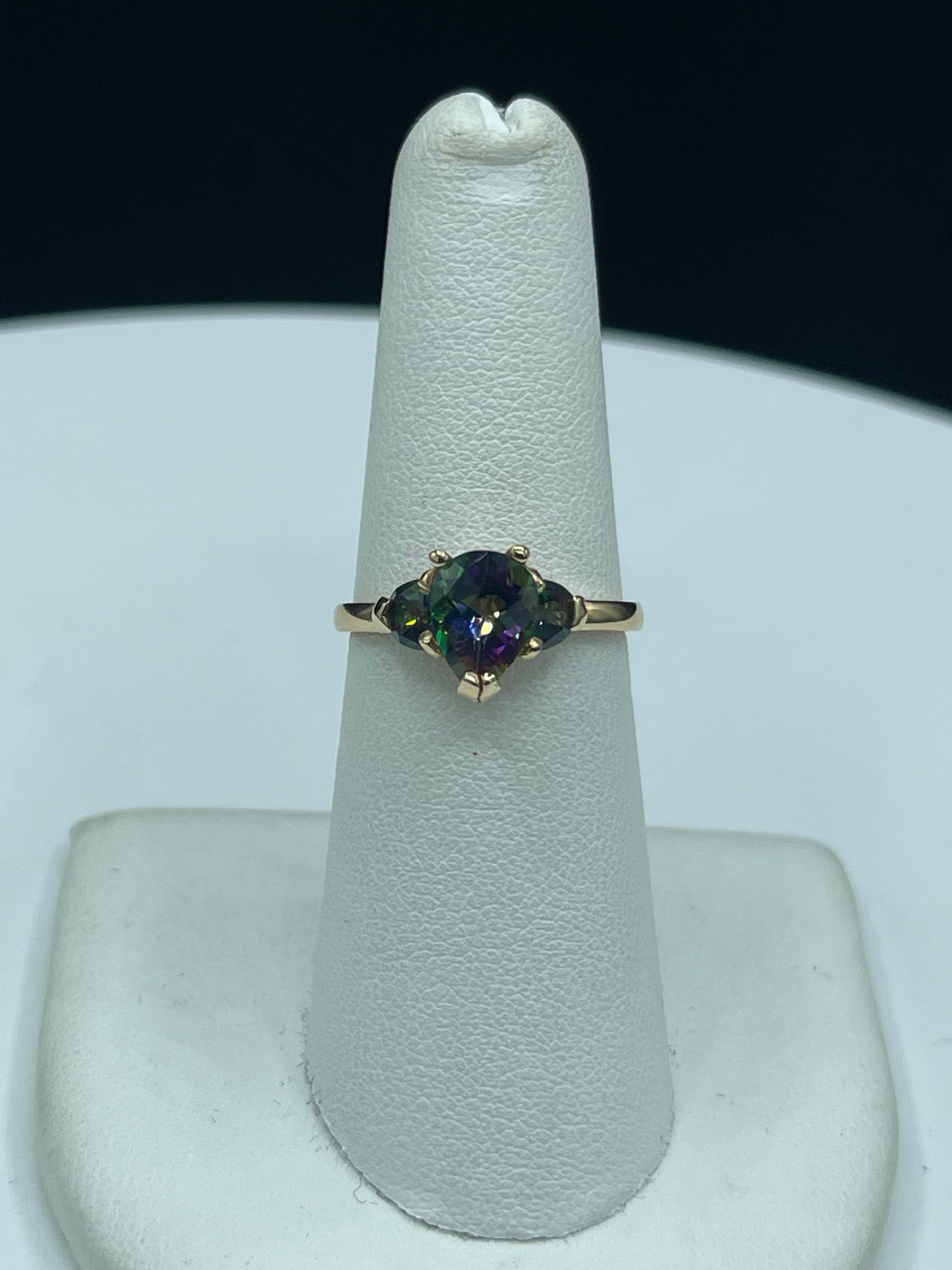Mystic Topaz 14k Yellow Gold Ring (Size 6.25)