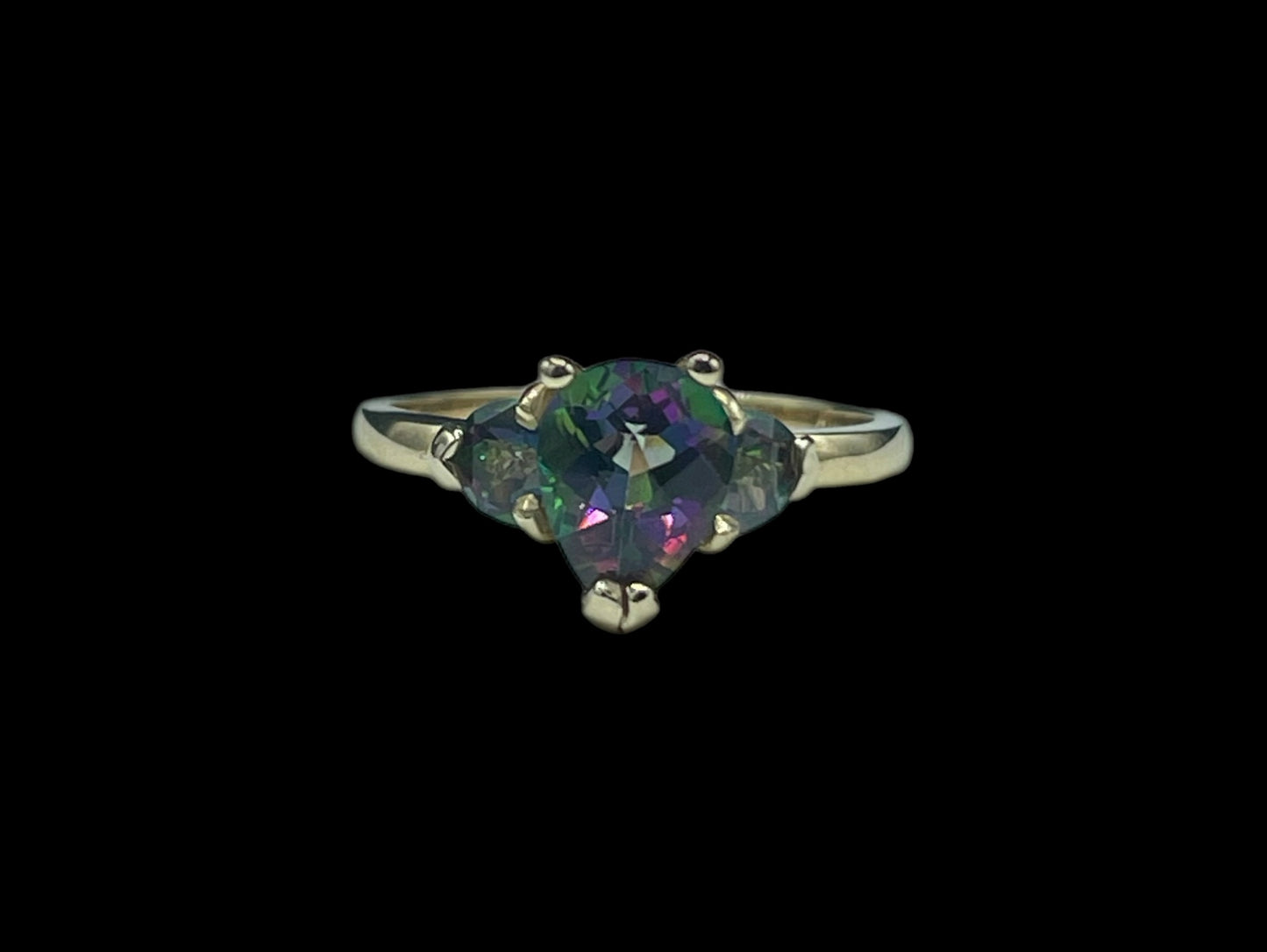 Mystic Topaz 14k Yellow Gold Ring (Size 6.25)
