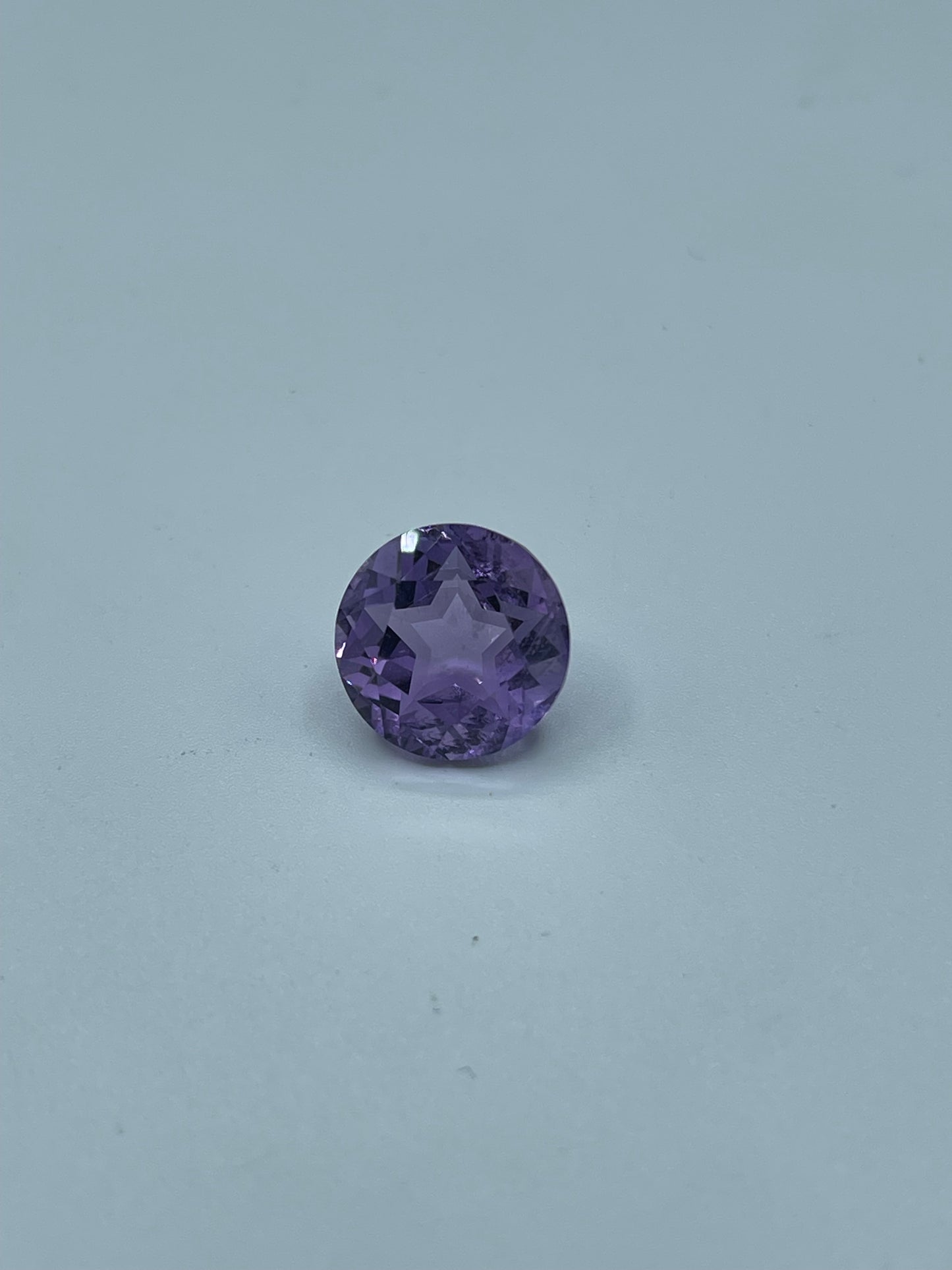 Natural Amethyst Texas Lone Star Round Cut Loose Gemstone (12 MM)