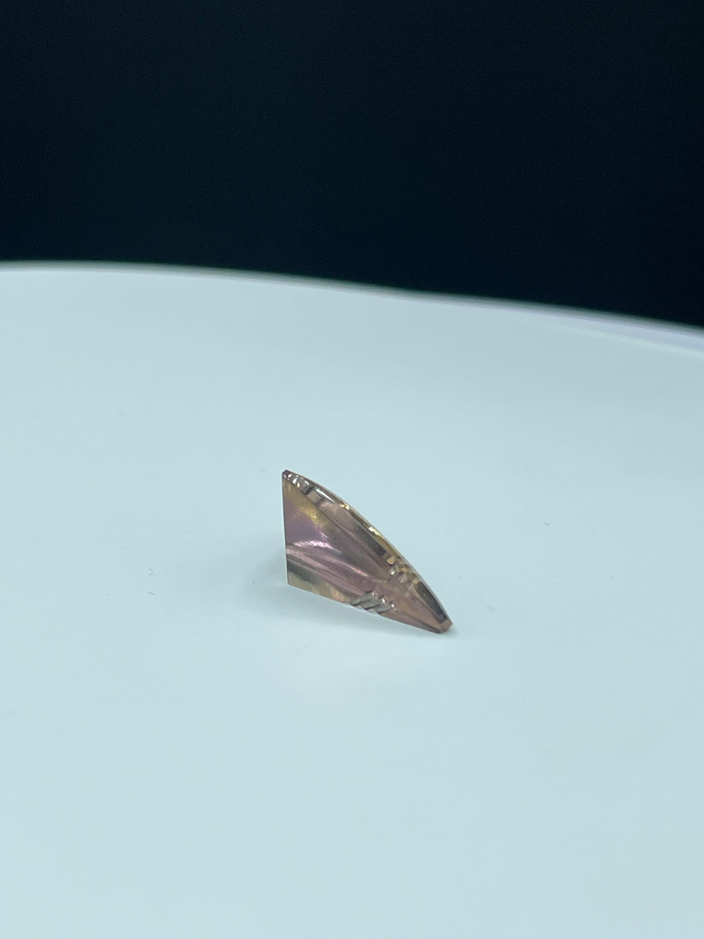 8.08 Carat Natural Bolivian Ametrine Fancy Custom Cut Loose Gemstone (12.7 x 22.5 x 7.9 MM)
