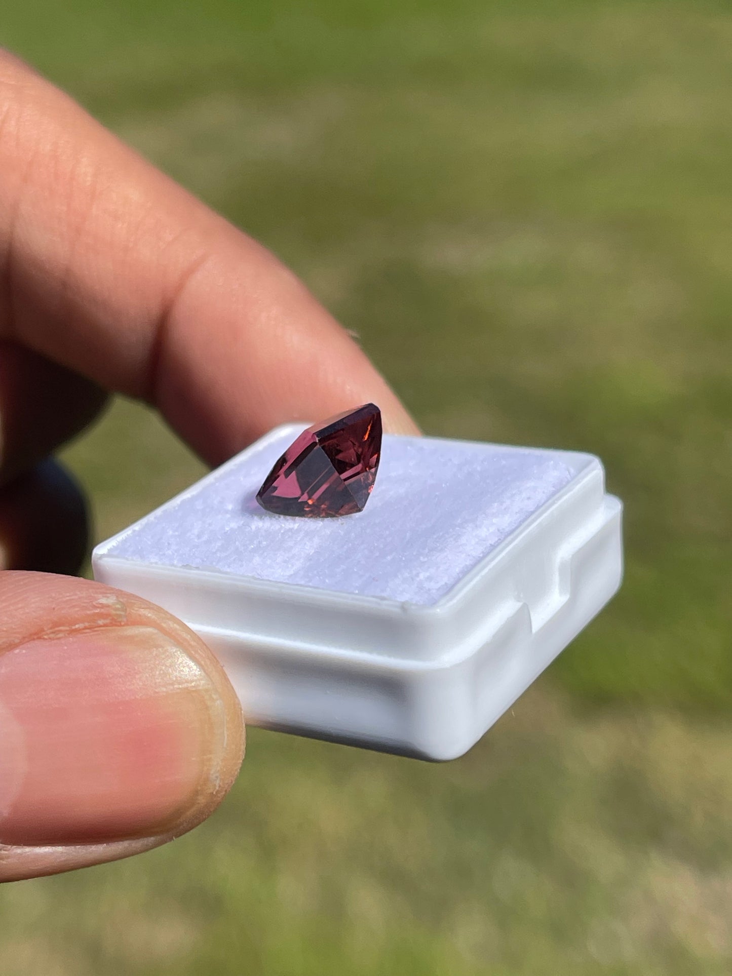 3.29 Carat Natural Rubellite Tourmaline Princess Cut Loose Gemstone (7.8 x 7.7 x 6.4 MM)