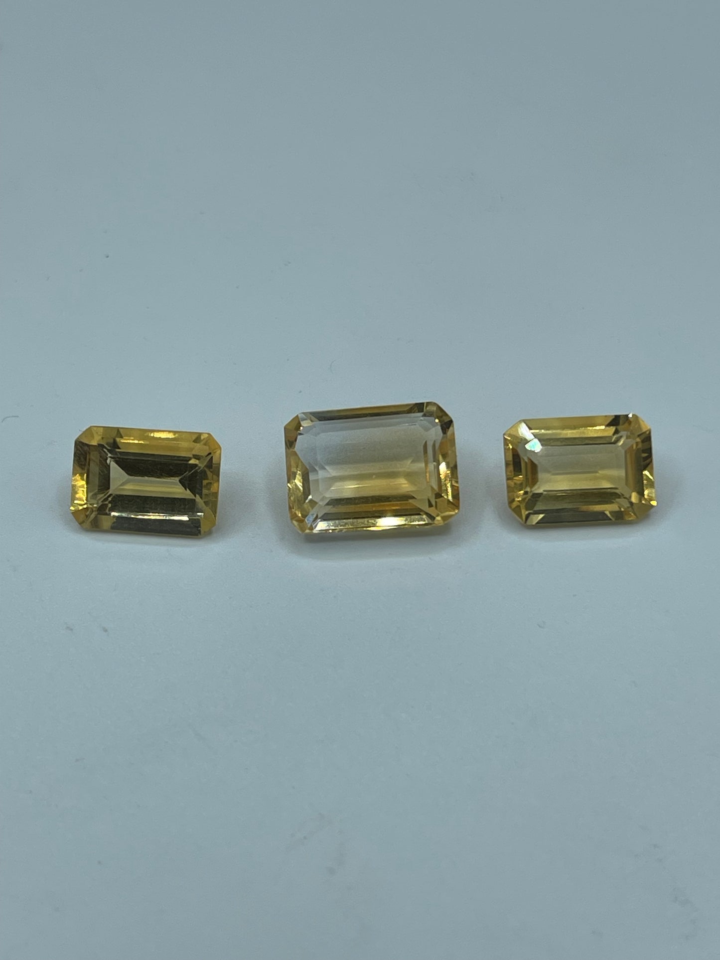 23.20 Carat Natural Citrine Emerald Cut Matching Loose Gemstones