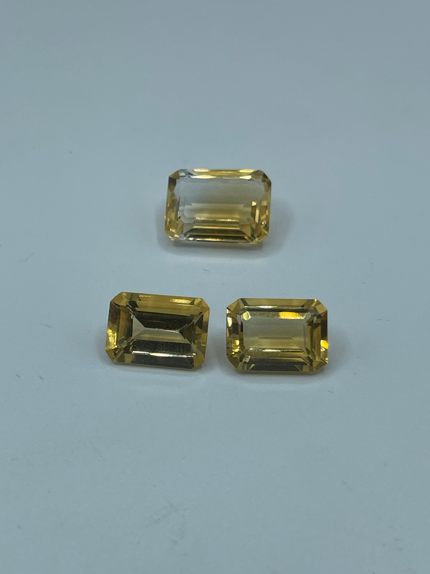 23.20 Carat Natural Citrine Emerald Cut Matching Loose Gemstones