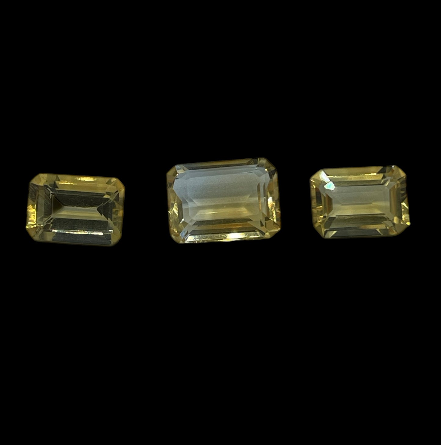 23.20 Carat Natural Citrine Emerald Cut Matching Loose Gemstones