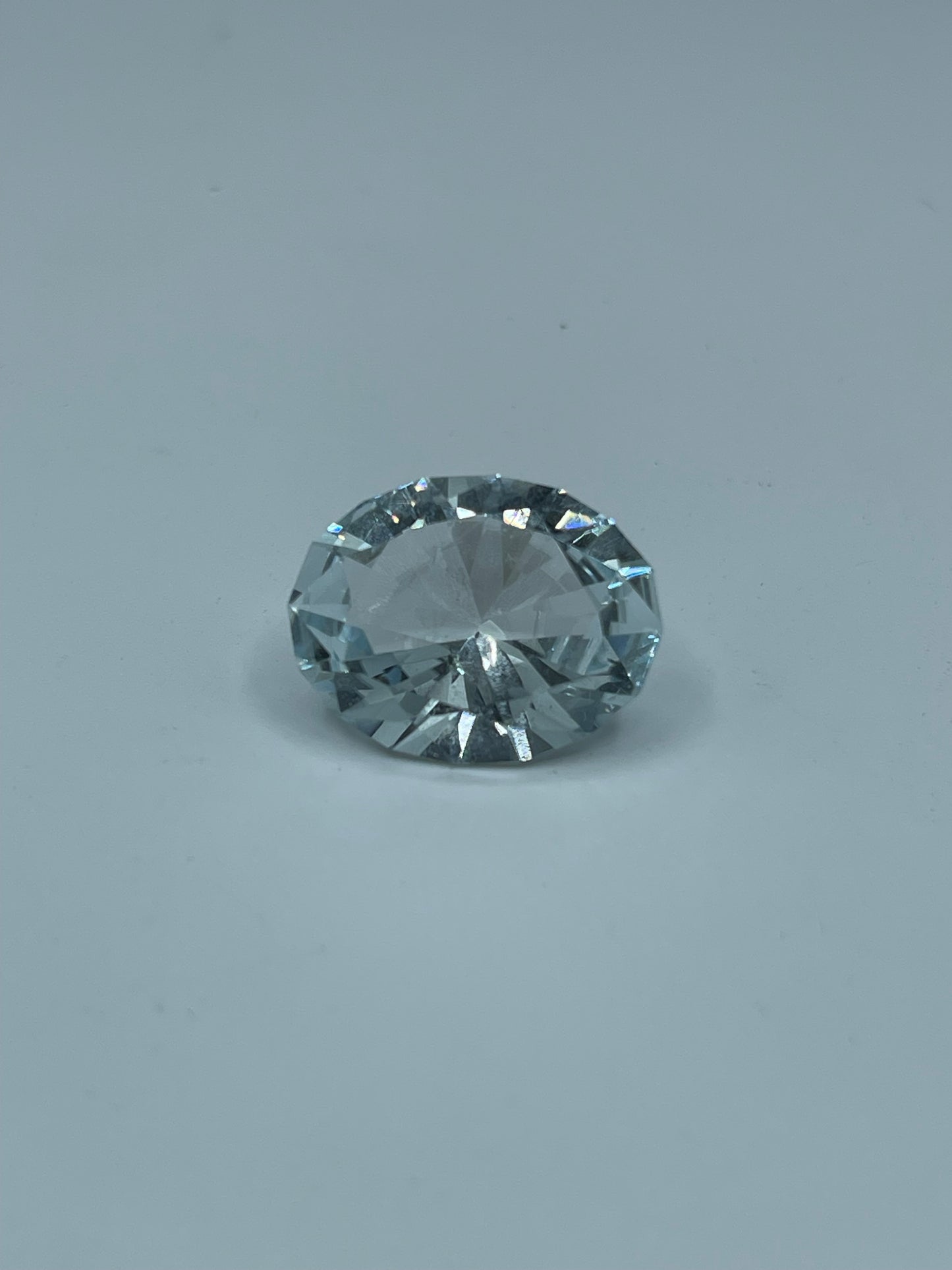 14.90 Carat Aquamarine Color Natural Blue Topaz Oval Cut Loose Gemstone (18.4 x 14.3 x 8.5 MM)