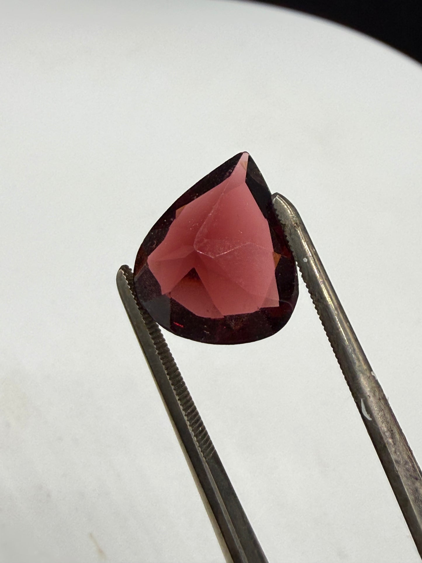 Natural Garnet 6.38 Carat Pear Cut 11.2 x 9.5 MM Deep Red Loose Gemstone Flawless