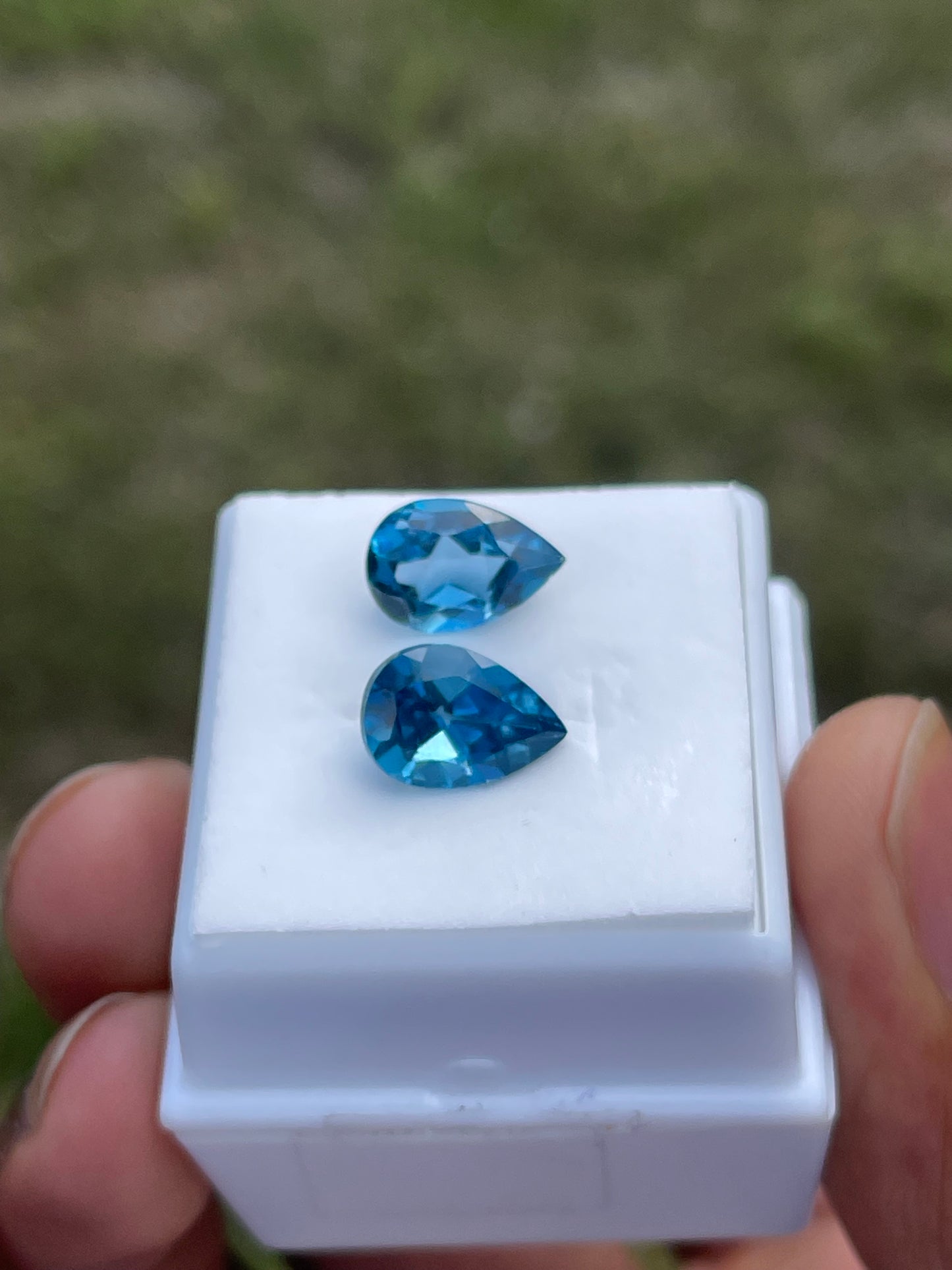 8.55 Carat Natural London Blue Topaz Pear Cut Matching Loose Gemstones (12 x 8 x 6 MM)