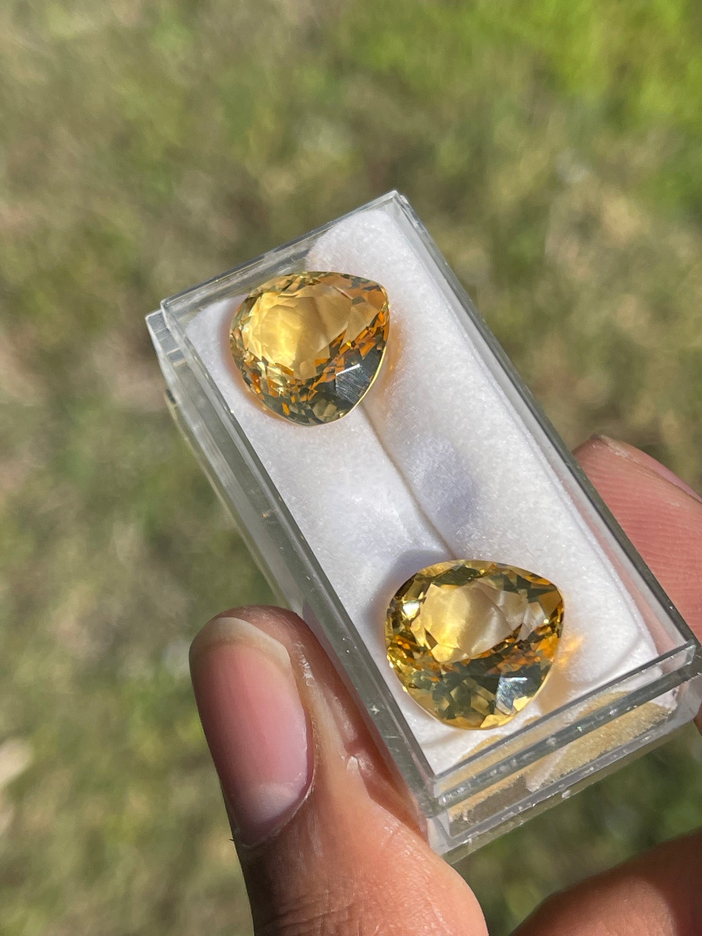 18.91 Carat Natural Golden Citrine Pear Cut Matching Cut Loose Gemstones (14x14x8 MM)