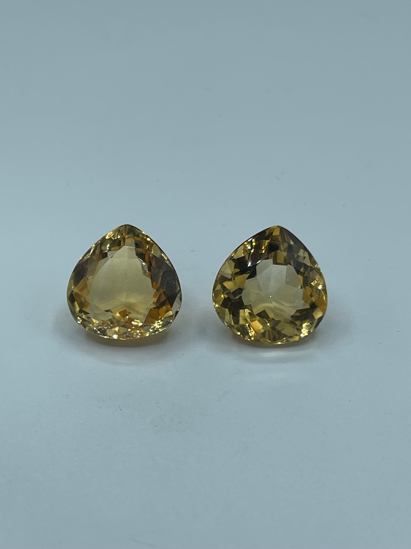 18.91 Carat Natural Golden Citrine Pear Cut Matching Cut Loose Gemstones (14x14x8 MM)