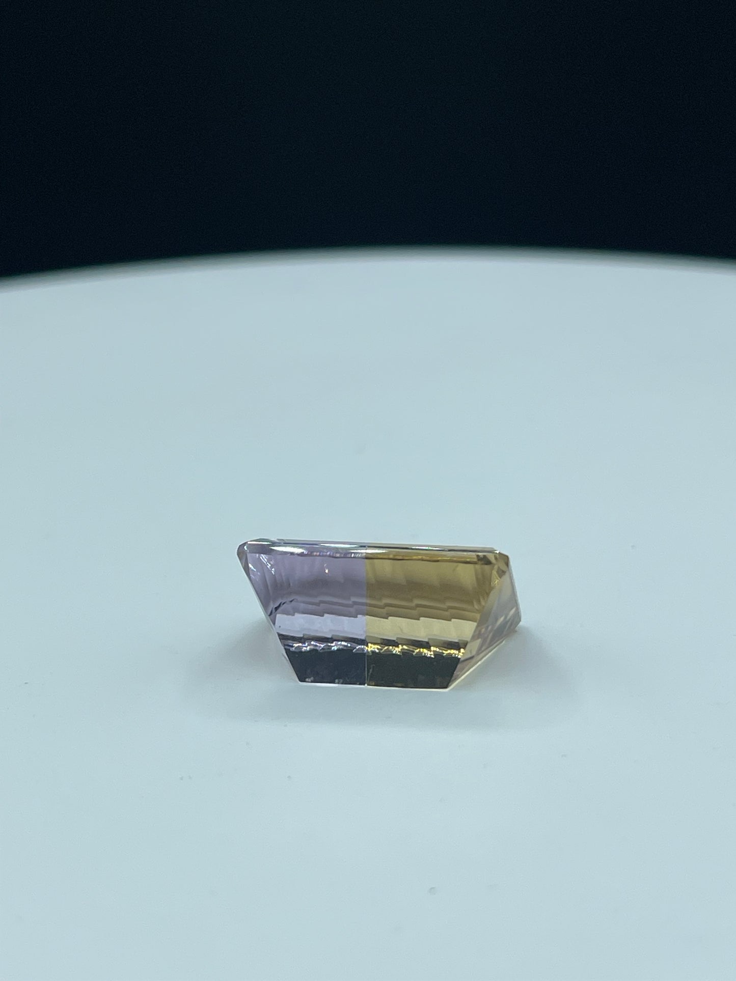14.48 Carat Natural Bolivian Ametrine Emerald Laser Cut Loose Gemstone (18 x 13 x 8.7 MM)