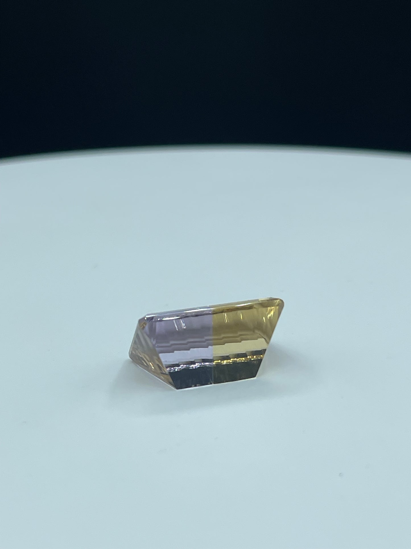 14.48 Carat Natural Bolivian Ametrine Emerald Laser Cut Loose Gemstone (18 x 13 x 8.7 MM)