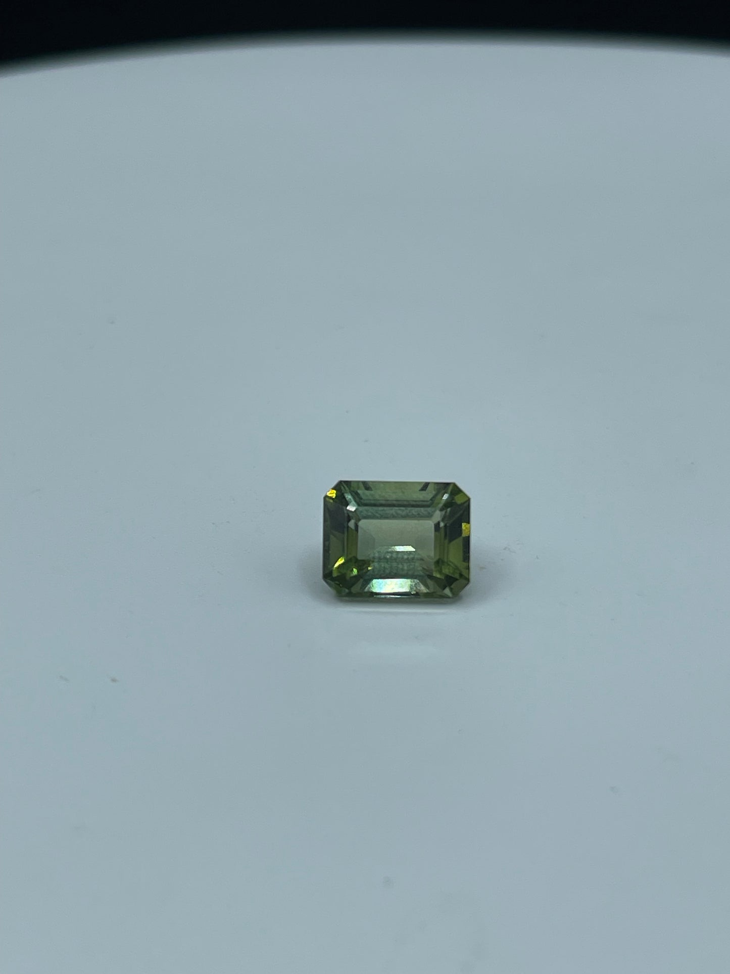 3.80 Carat Natural Green Tourmaline Emerald Cut Loose Gemstone (10 x 7.9 x 5.7 MM)