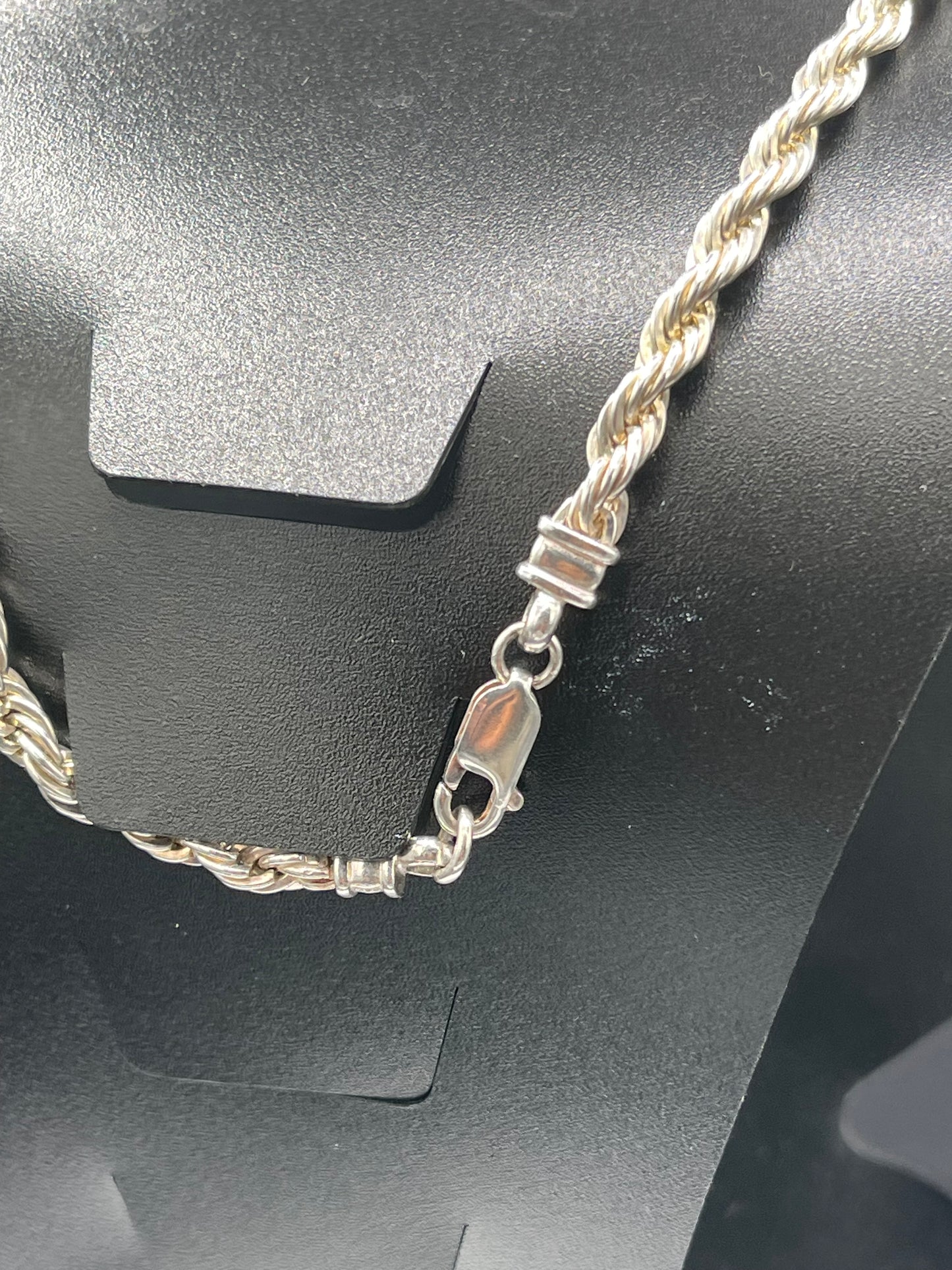 207 Carat Onyx 925 Sterling Silver Pendant & Rope Chain Necklace