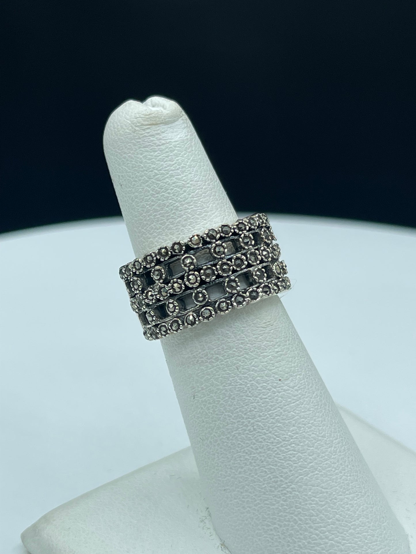 Marcasite Sterling Silver Ring (Size 5)
