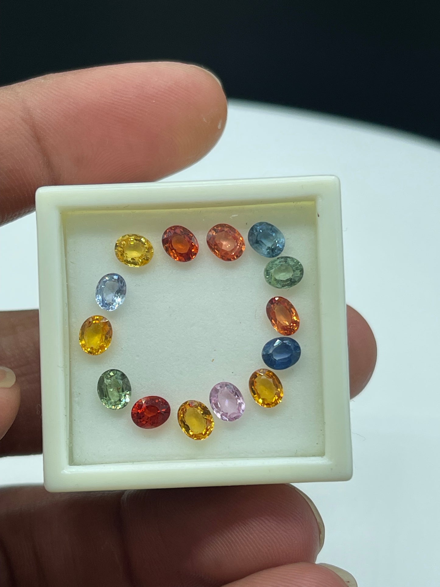 6.80 Carat Natural Multi Color Sapphire Oval Cut Loose Gemstone Parcel (5x4 MM)