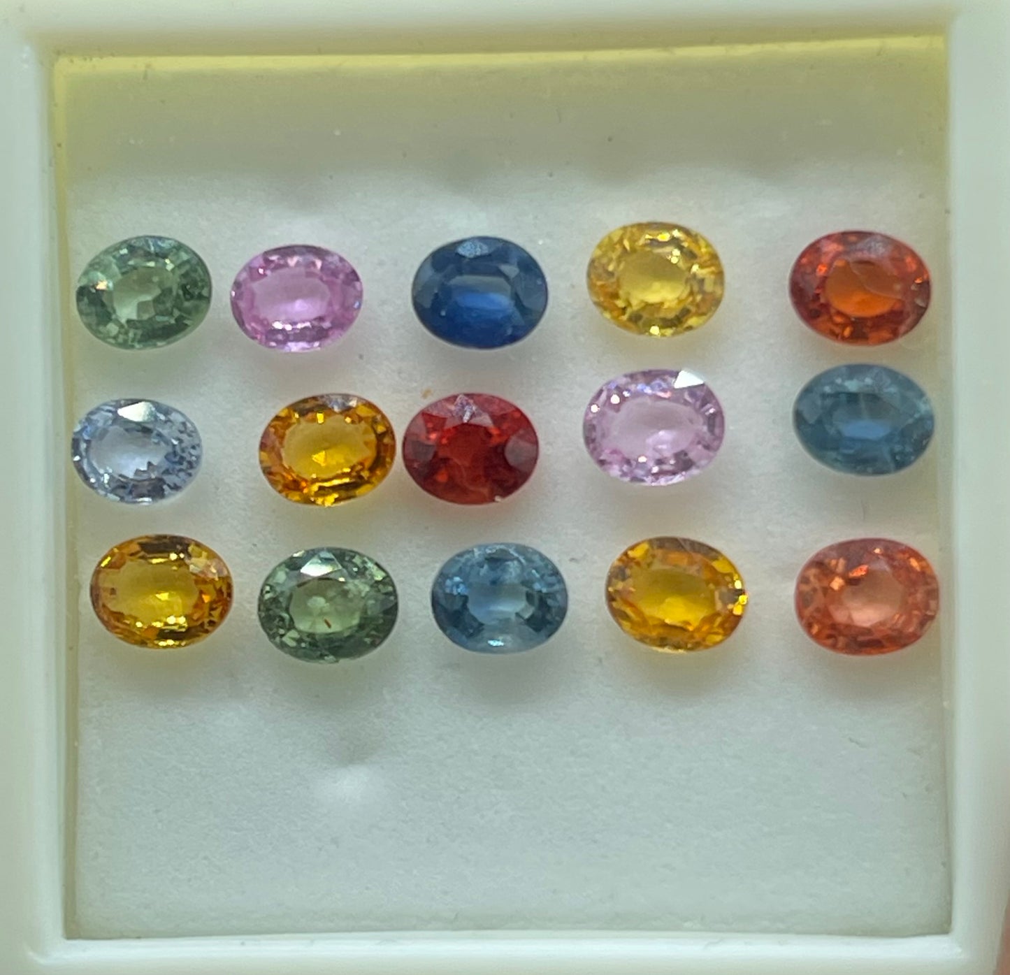 6.80 Carat Natural Multi Color Sapphire Oval Cut Loose Gemstone Parcel (5x4 MM)