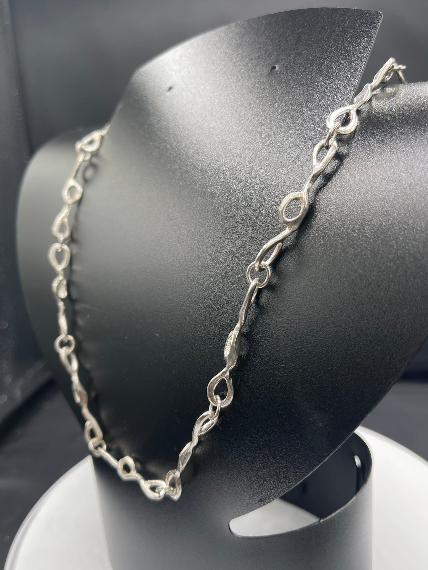 Fancy Designer Sterling Silver Chain Necklace (24.5 Inches) (29.8 Grams)