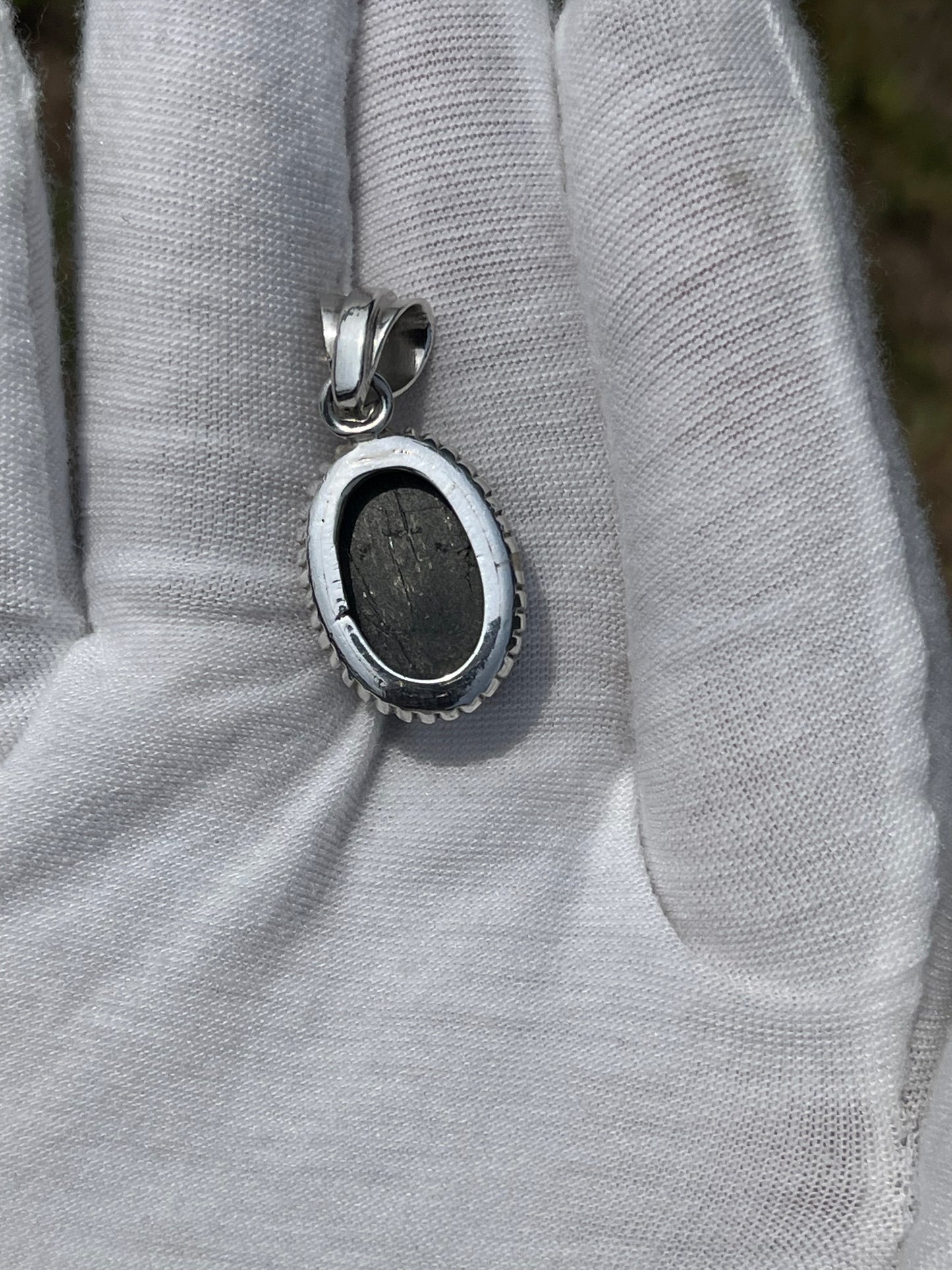 Natural Black Star Diopside Sterling Silver Pendant