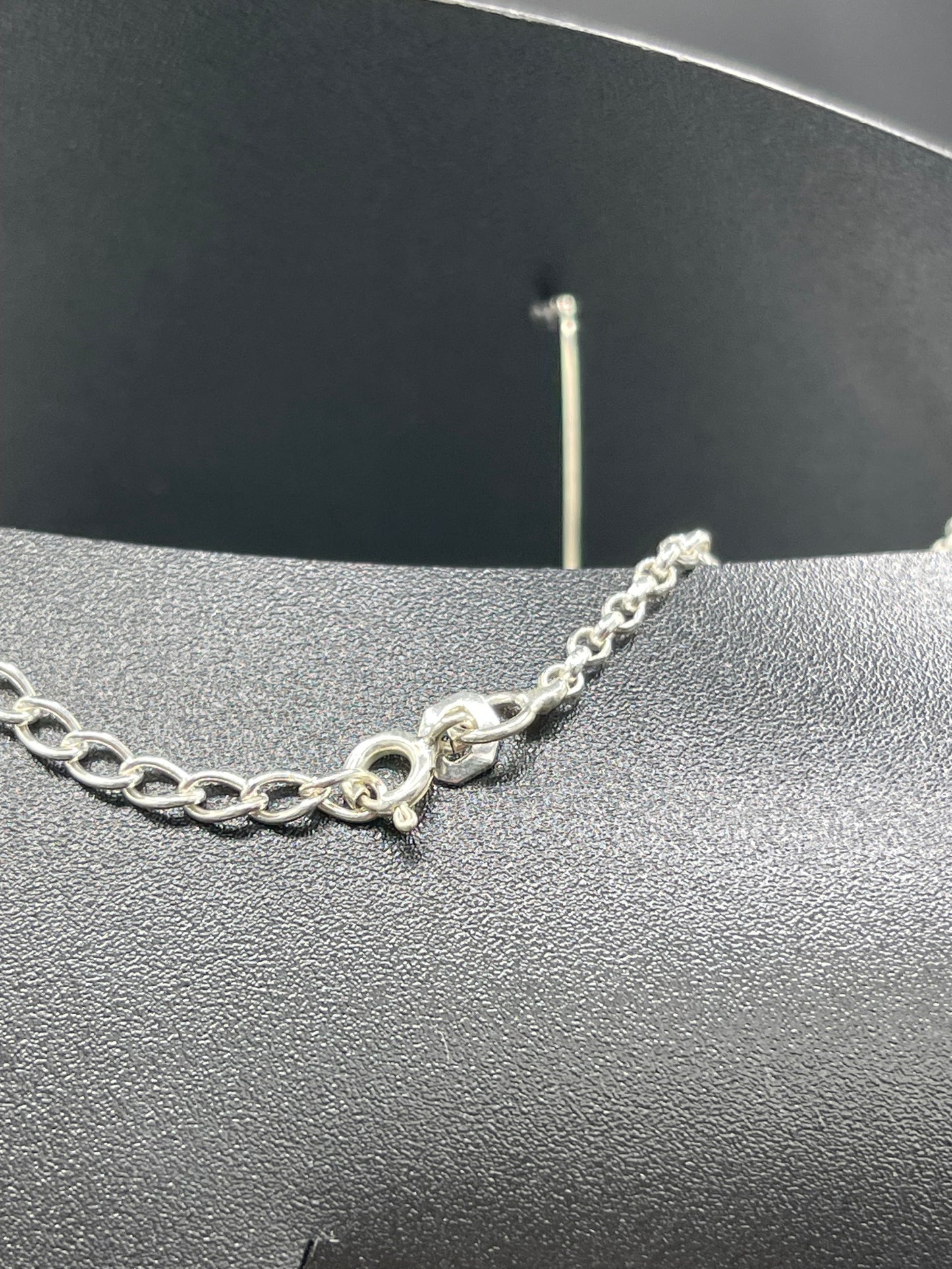 Handmade Indian 925 Sterling Silver Bead Necklace & Dangle Earring Set - Bib Style