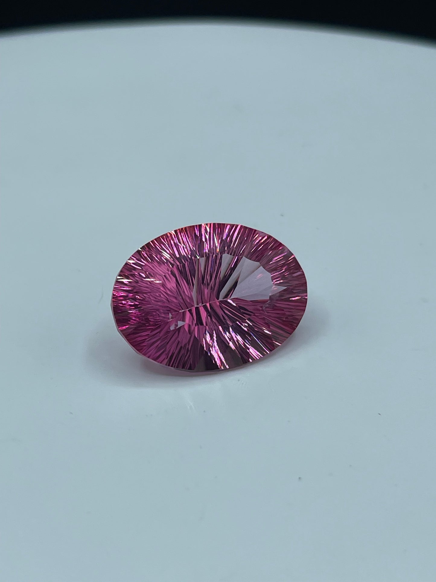 35.71 Ct Natural Pink Mystic Topaz | Laser Concave Oval Cut | Flawless 25x18x12 MM Gemstone
