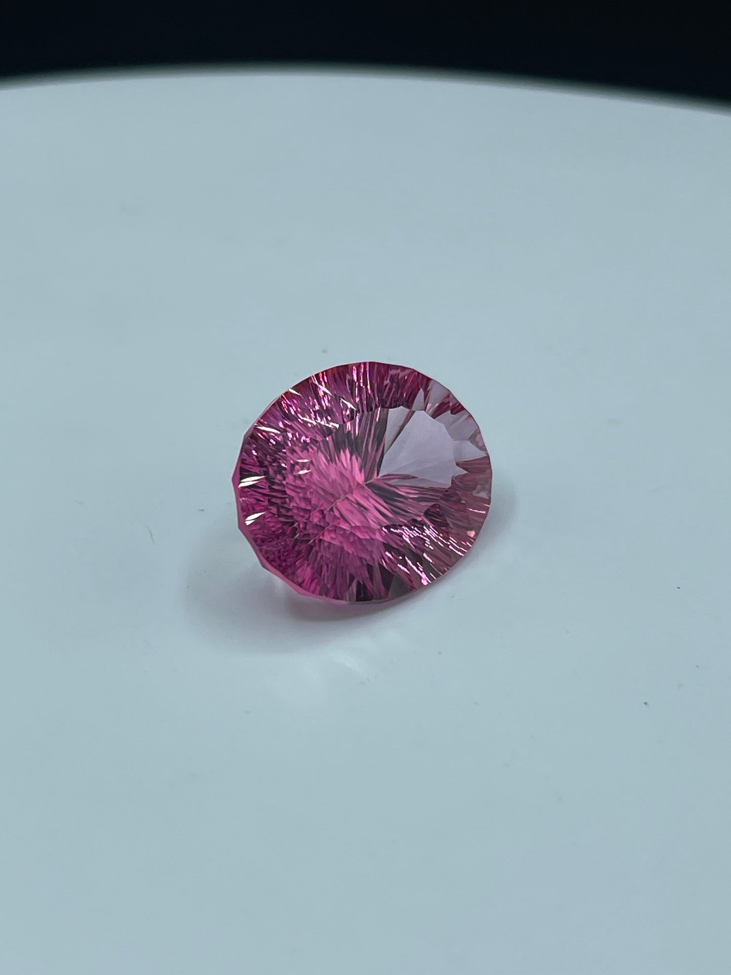 35.71 Ct Natural Pink Mystic Topaz | Laser Concave Oval Cut | Flawless 25x18x12 MM Gemstone