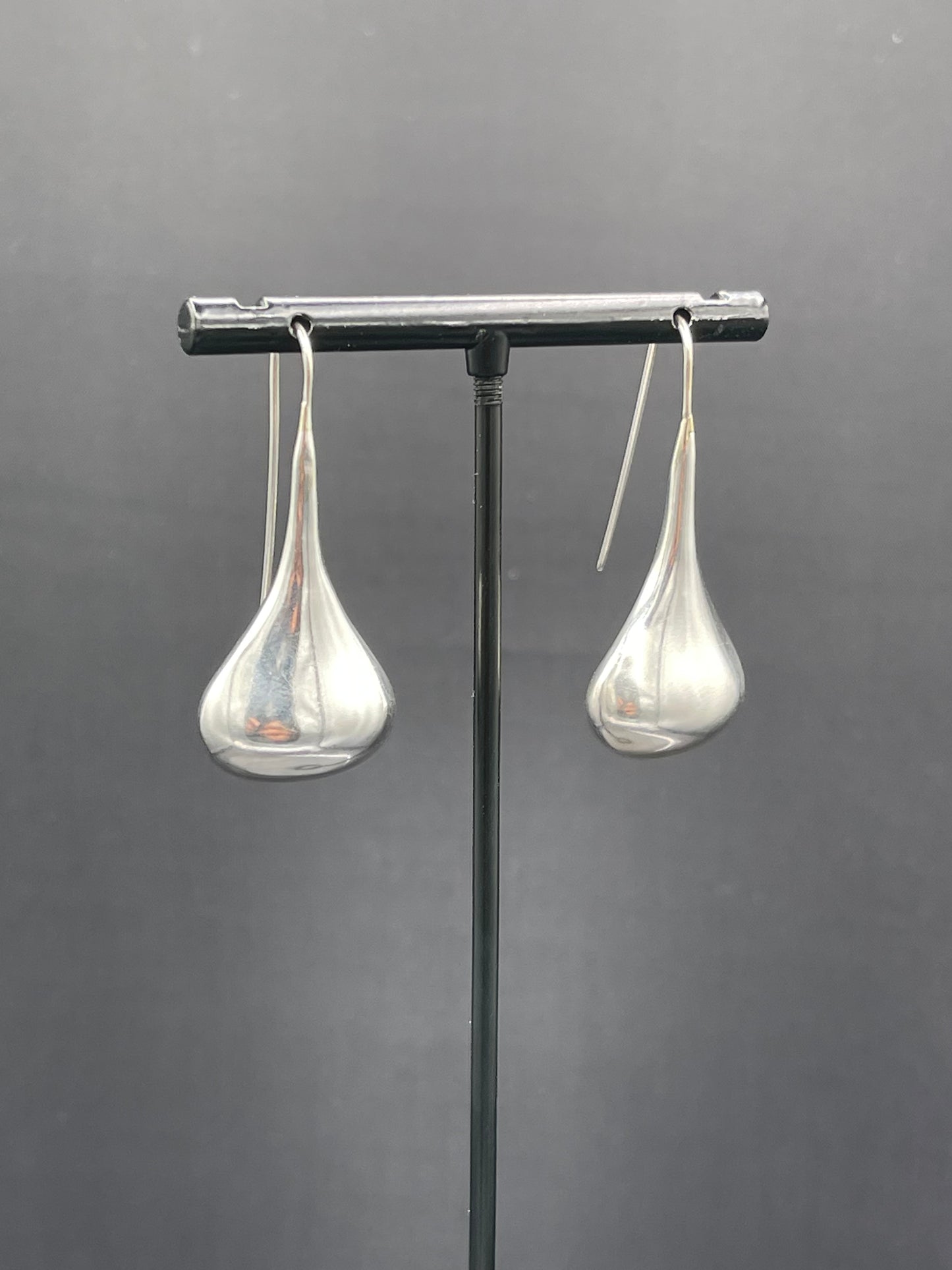 Tear Drop Sterling Silver Dangle Earrings