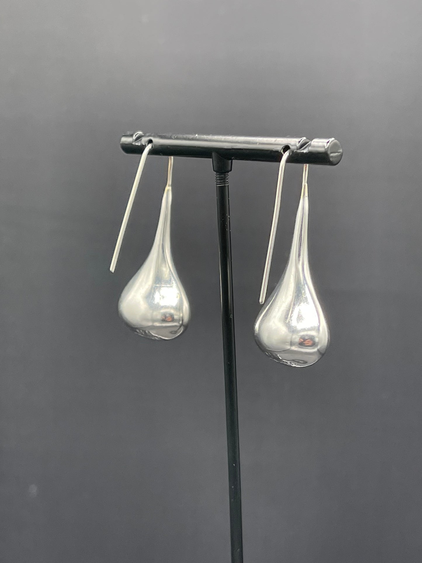 Tear Drop Sterling Silver Dangle Earrings