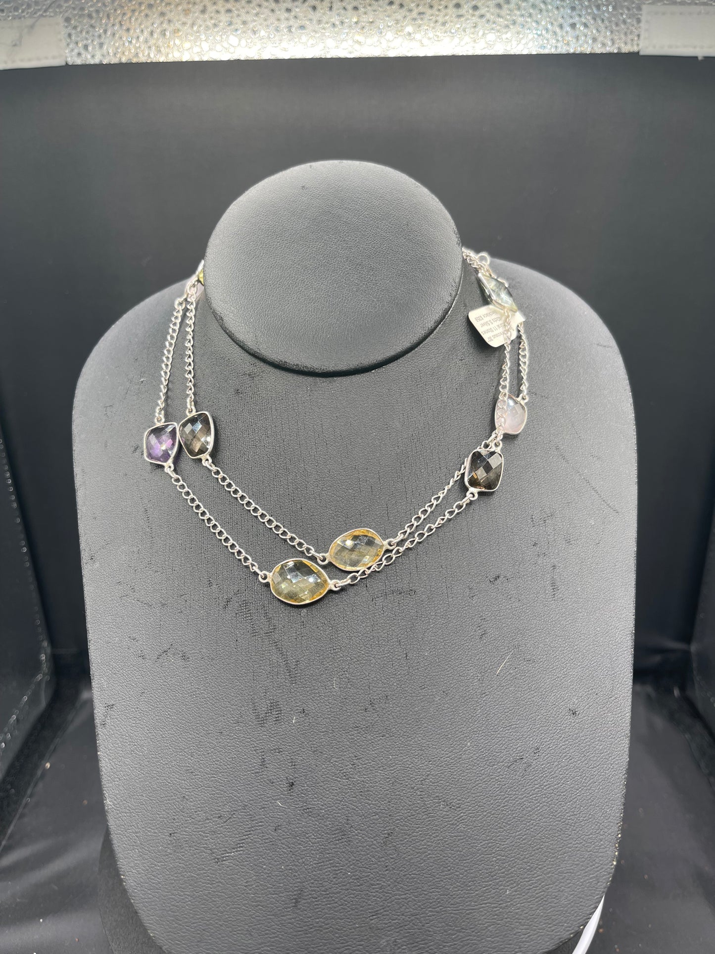 40 Carat Semi Precious Sterling Silver Necklace