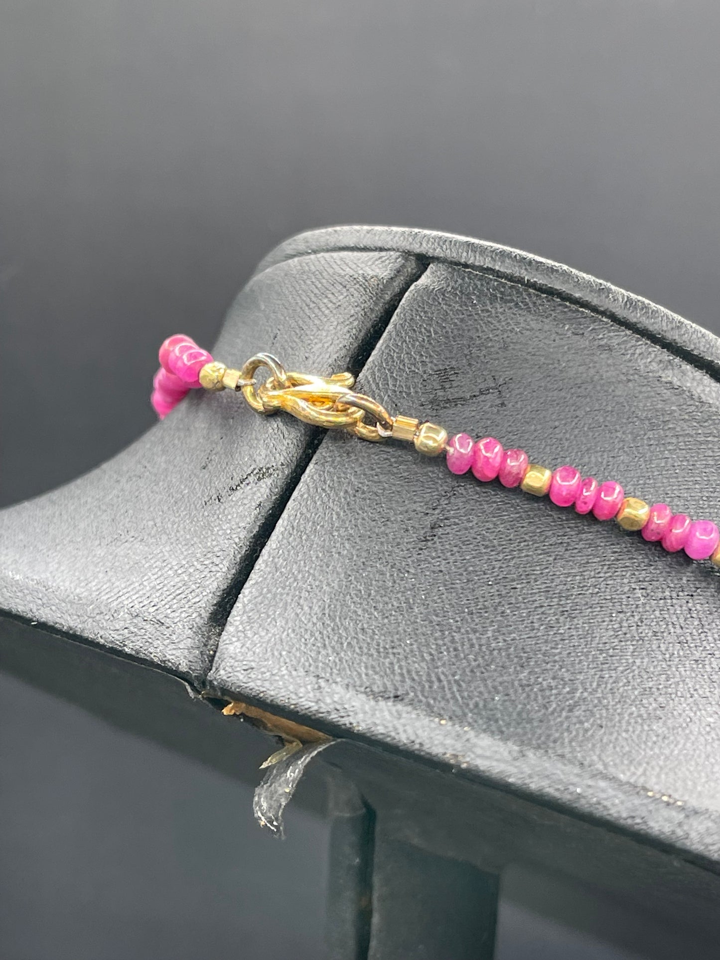 Natural Ruby & Sterling Silver Vermeil Butterfly Beaded Necklace