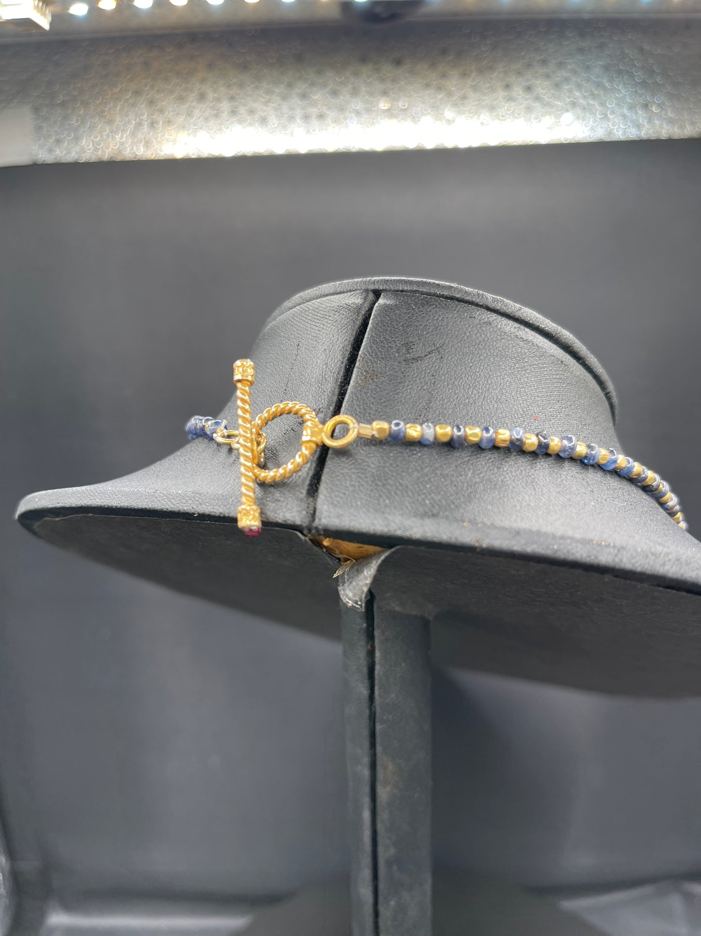 Natural Sapphire & Sterling Silver Vermeil Beaded Necklace