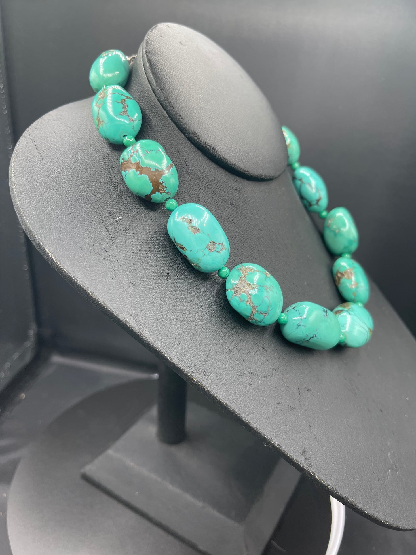 Natural Turquoise Nugget Handmade Choker Necklace