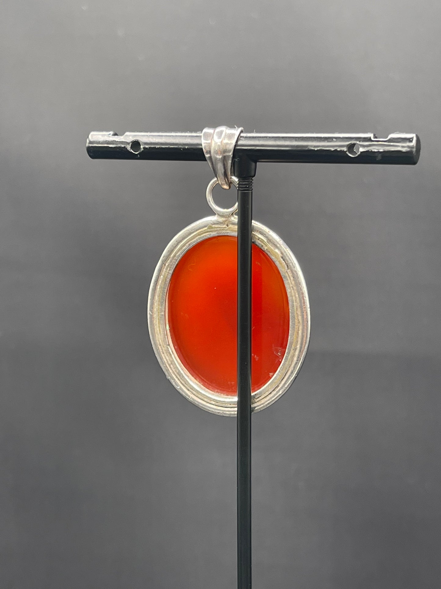 Natural Carnelian Sterling Silver Pendant