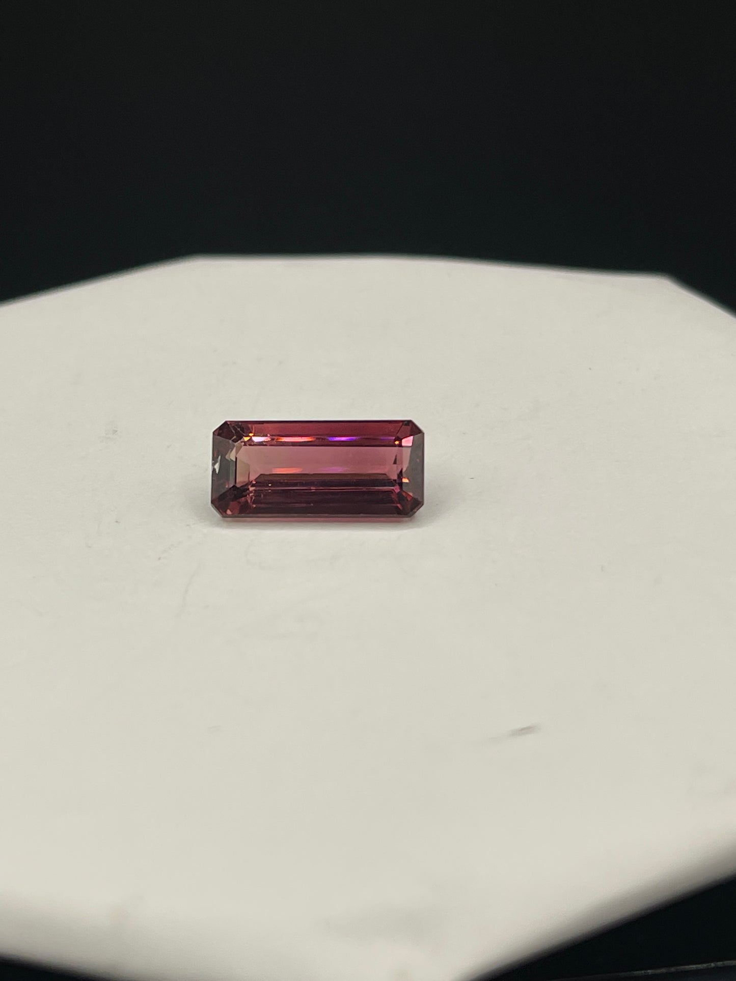 5.62 Carat Natural Rubellite Tourmaline Emerald Cut Loose Gemstone