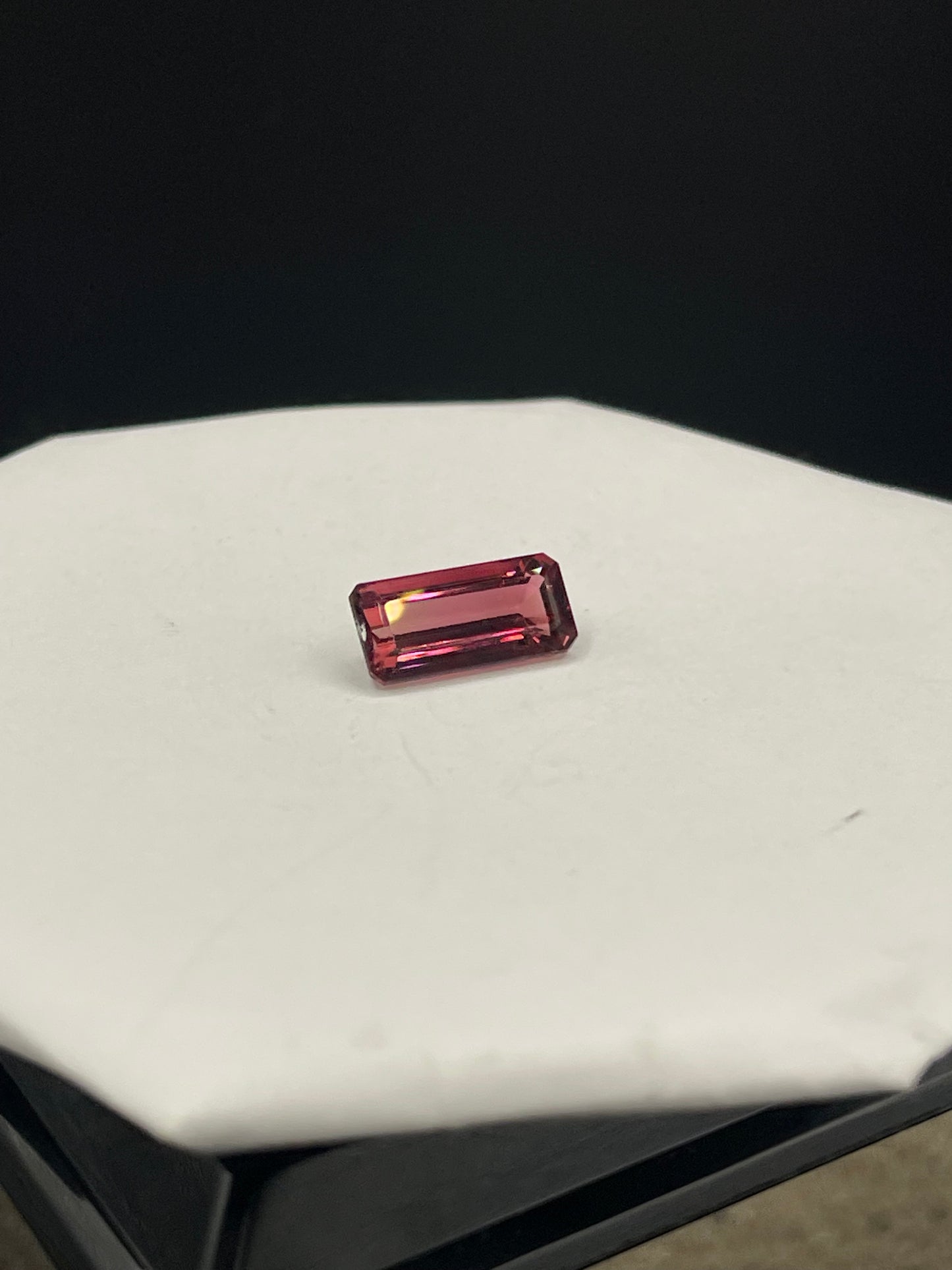 5.62 Carat Natural Rubellite Tourmaline Emerald Cut Loose Gemstone