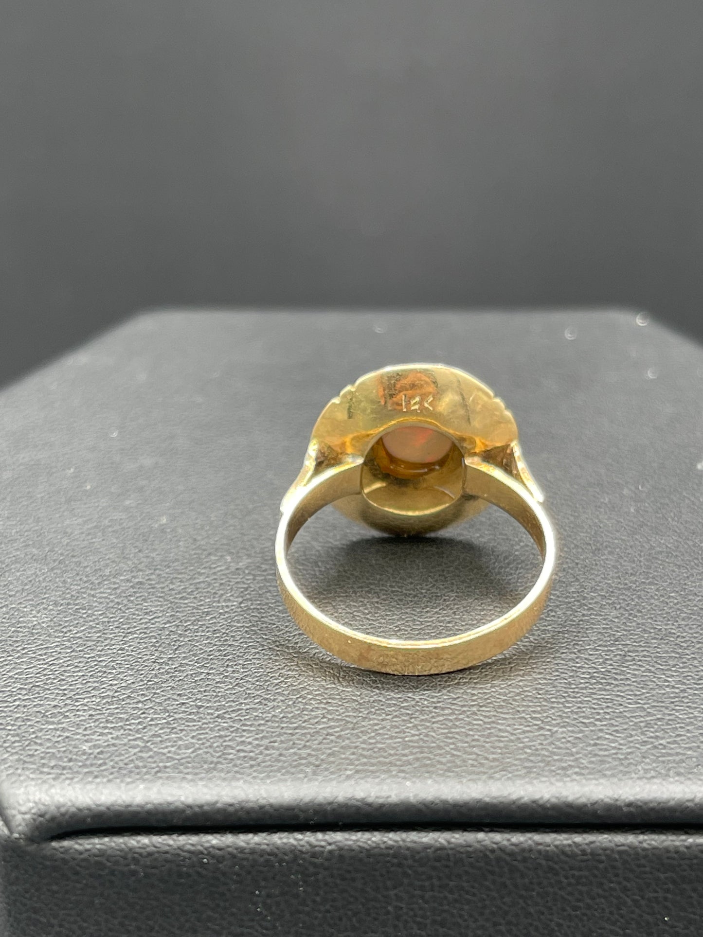 Natural Ethiopian Opal 14k Yellow Gold Ring (Size 8.5)