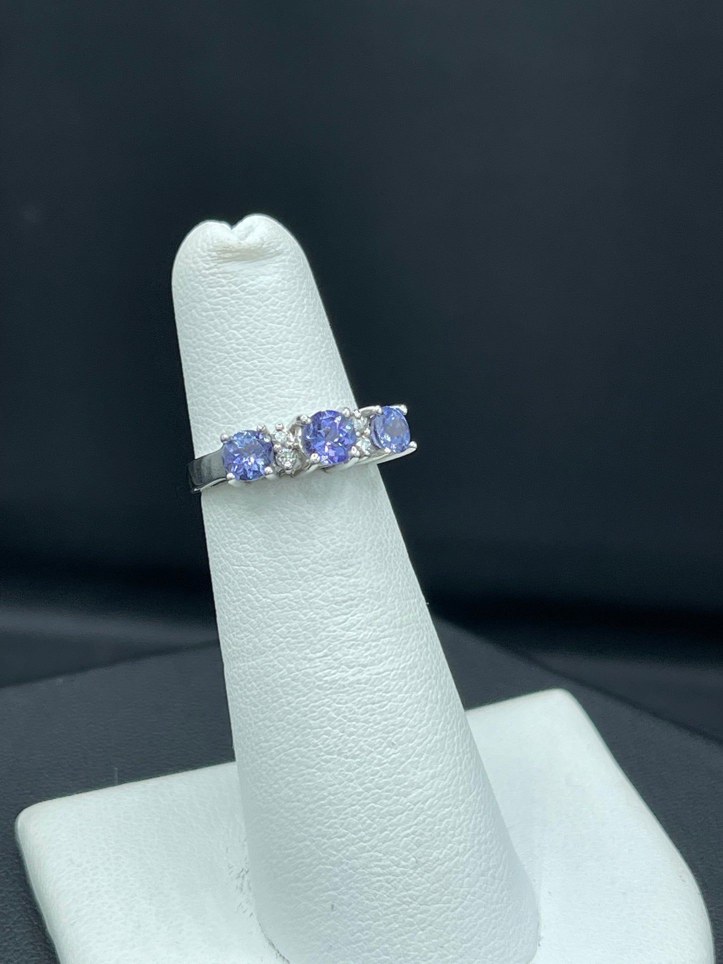 Le Vian 1.17 Carat Natural Tanzanite & Diamond 14k White Gold Ring (Size 4)