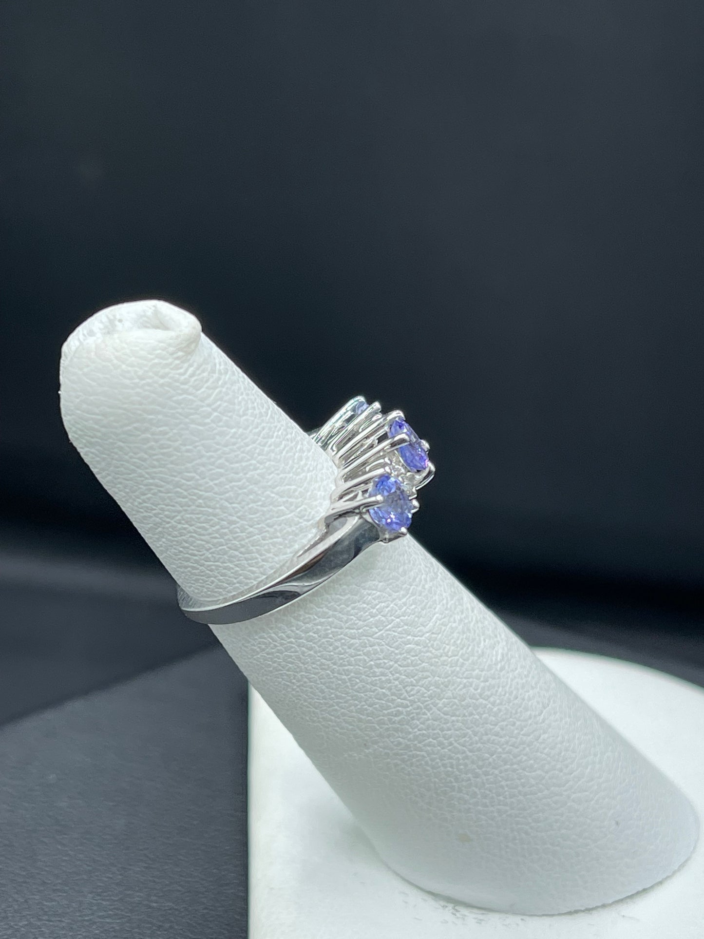 Le Vian 1.17 Carat Natural Tanzanite & Diamond 14k White Gold Ring (Size 4)