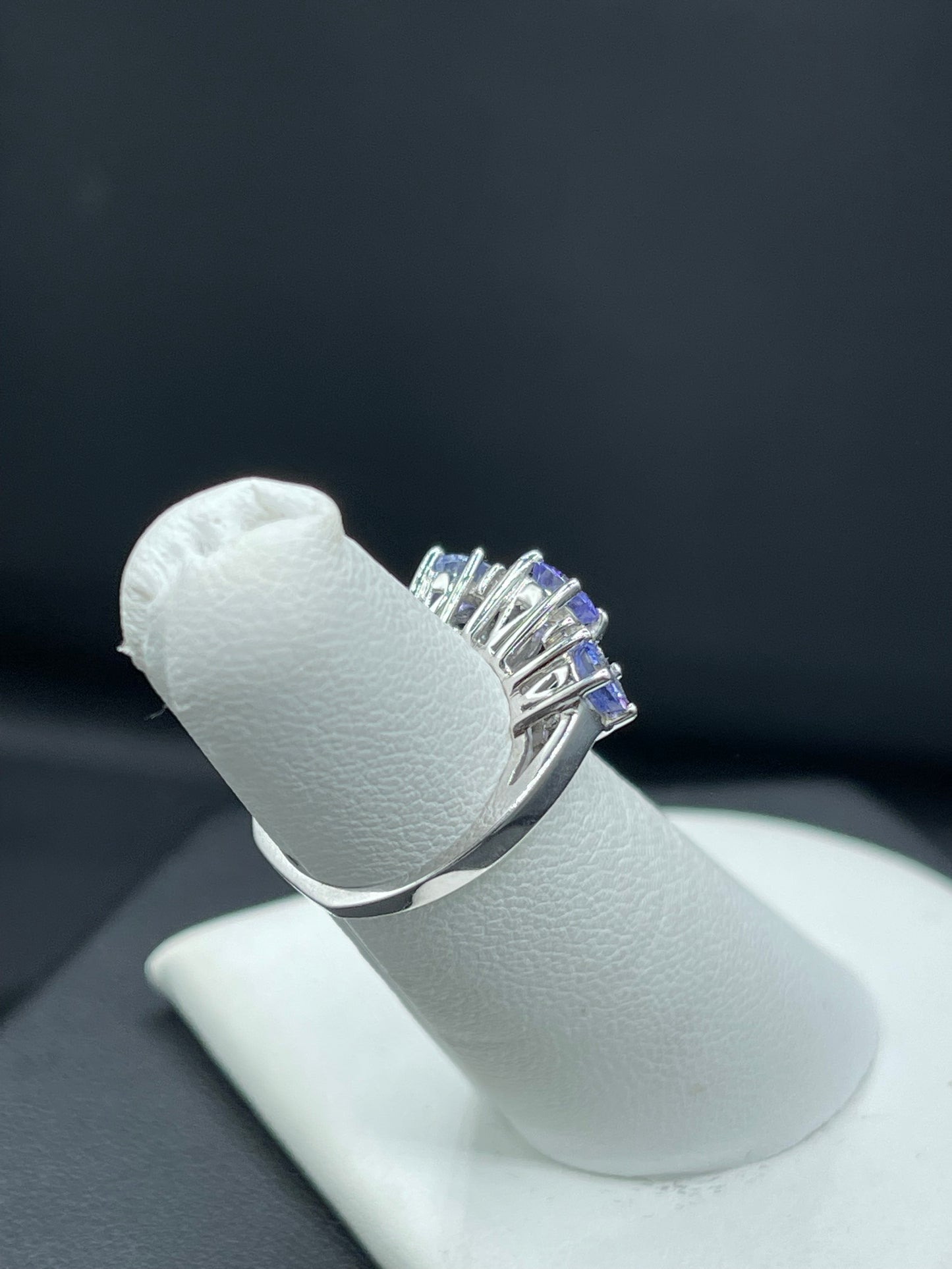 Le Vian 1.17 Carat Natural Tanzanite & Diamond 14k White Gold Ring (Size 4)
